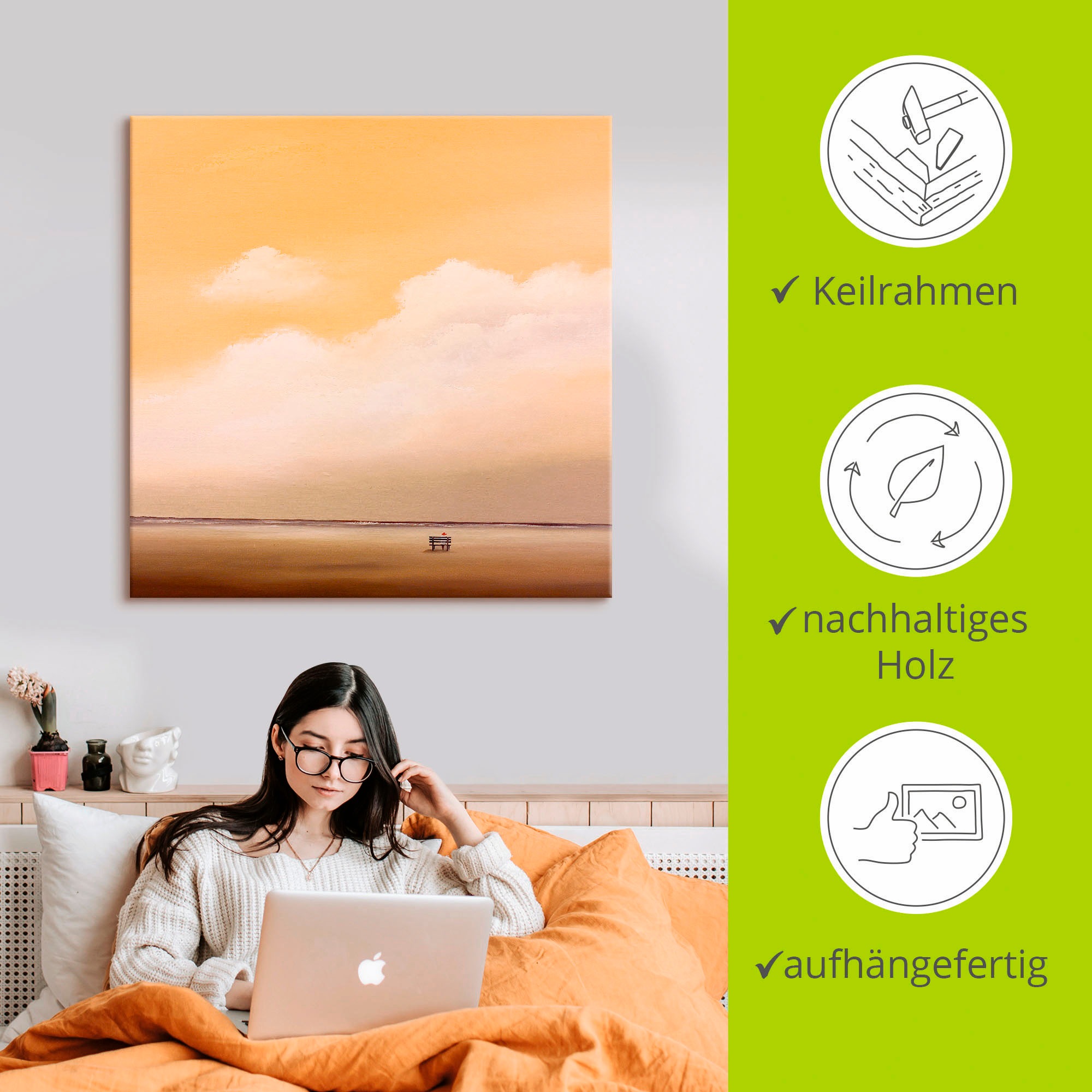 Artland Leinwandbild »Träumen« Himmel 1 Stk. tlg. auf Keilrahmen gespannt