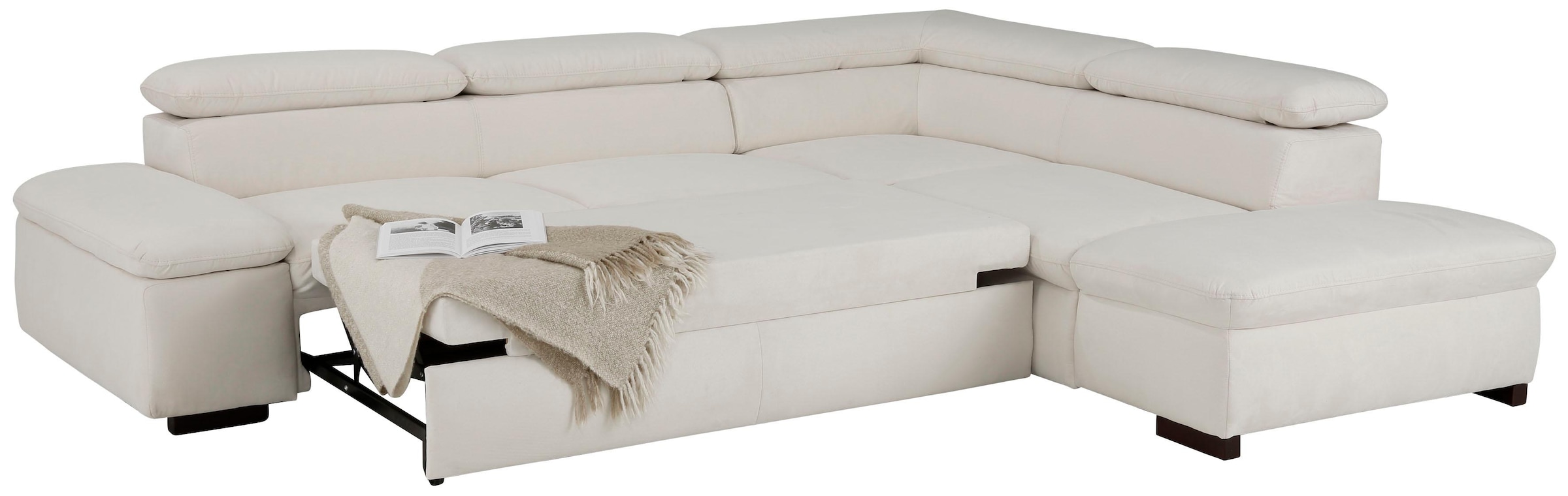 Home affaire Ecksofa »Alberto L-Form«, mit Kopfteilverstellung, wahlweise mit Bettfunktion