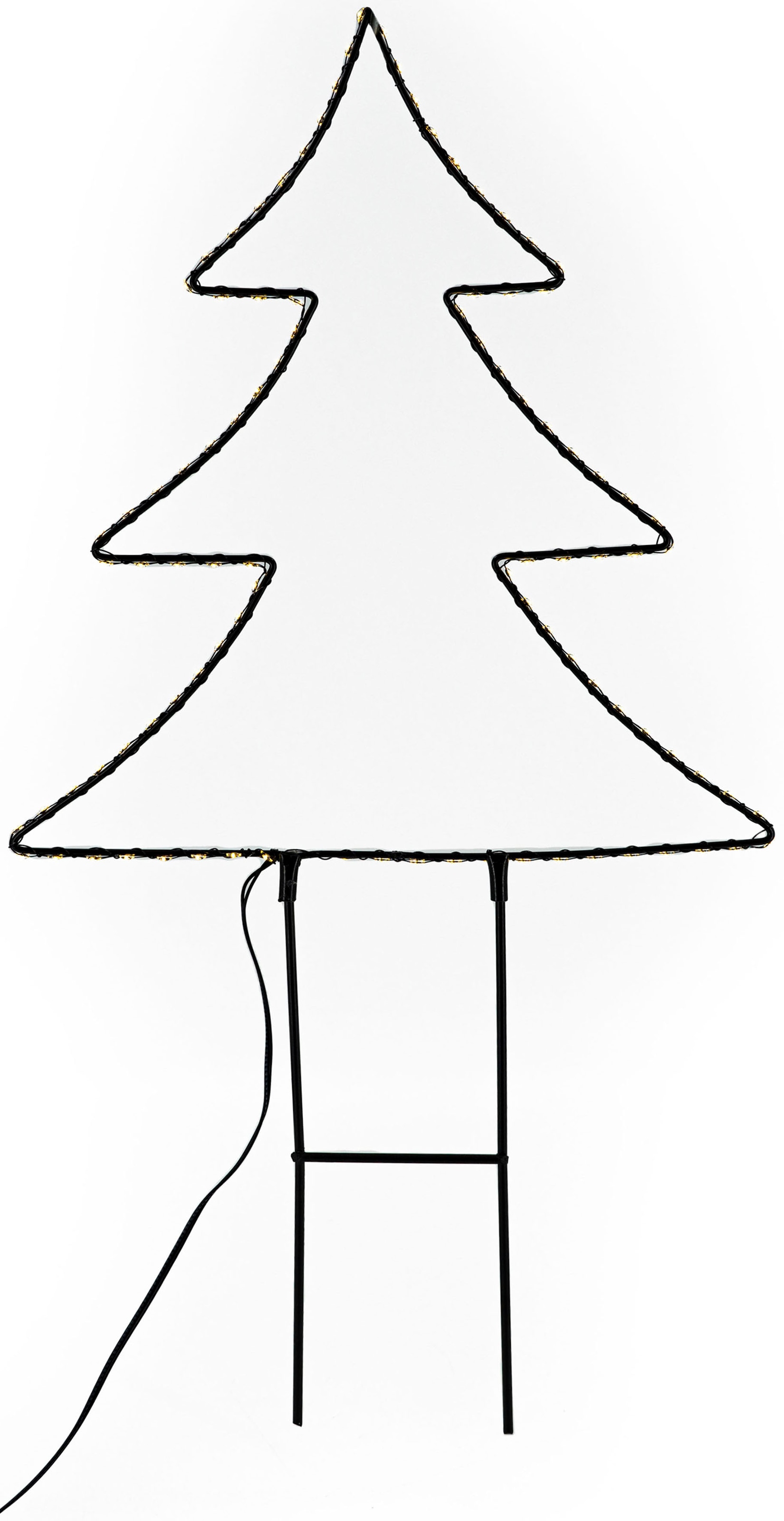 NOOR LIVING Dekolicht »LED Weihnachtsdeko aus Metall, zum Stecken«, Gartenstecker im 3er Set (bestehend aus Engel, Stern und Baum)