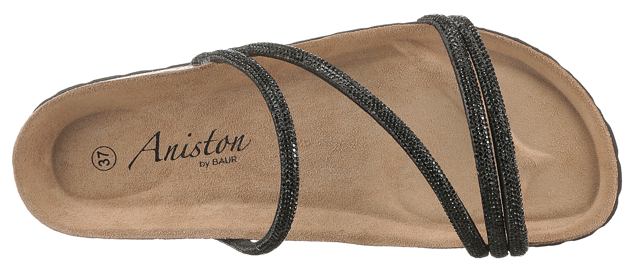 Aniston SHOES Pantolette, Sommerschuh, Strandschuh, Glitzersteine - NEUE KOLLEKTION
