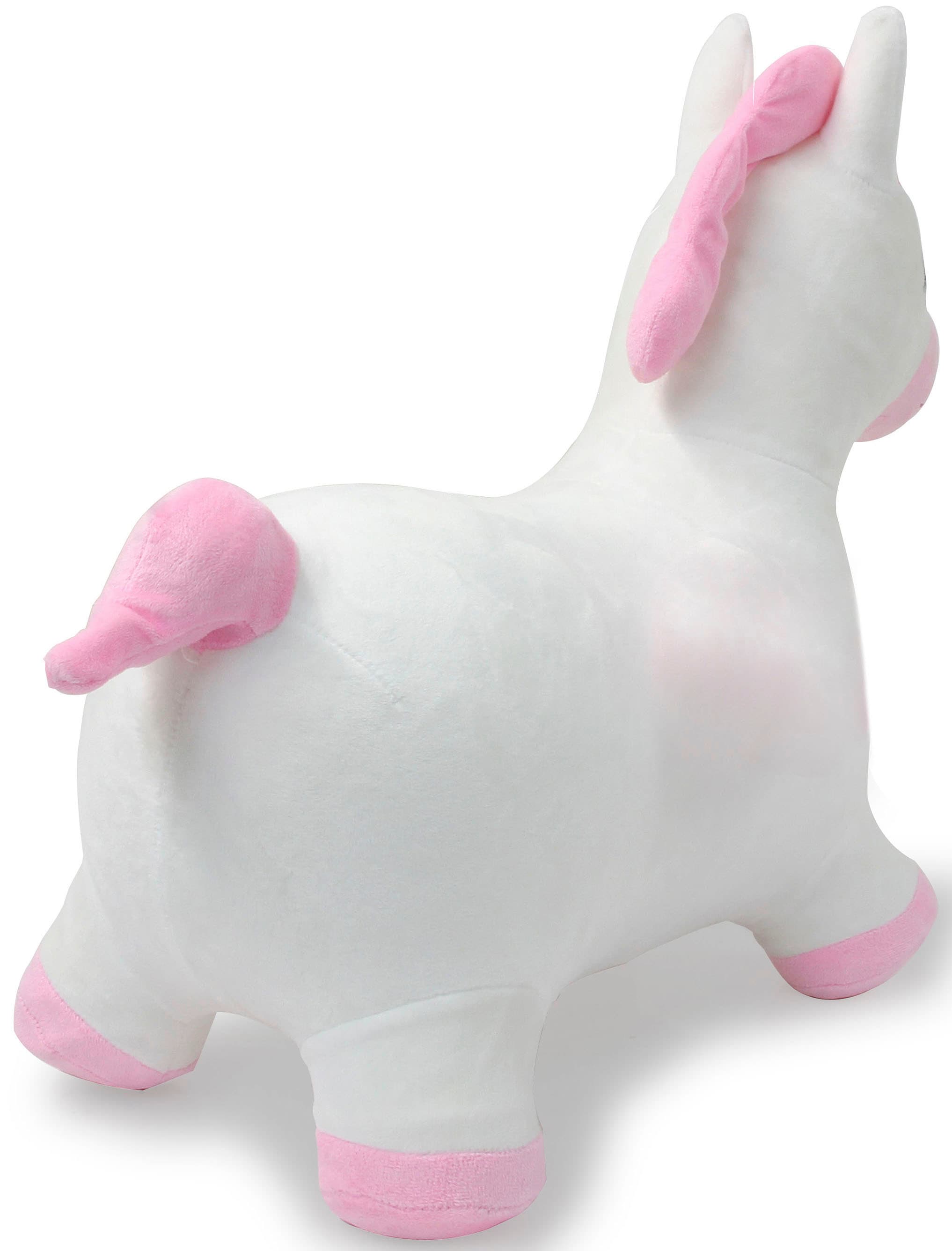 Jamara Hüpftier »Einhorn mit Plüschbezug«, inkl. Luftpumpe