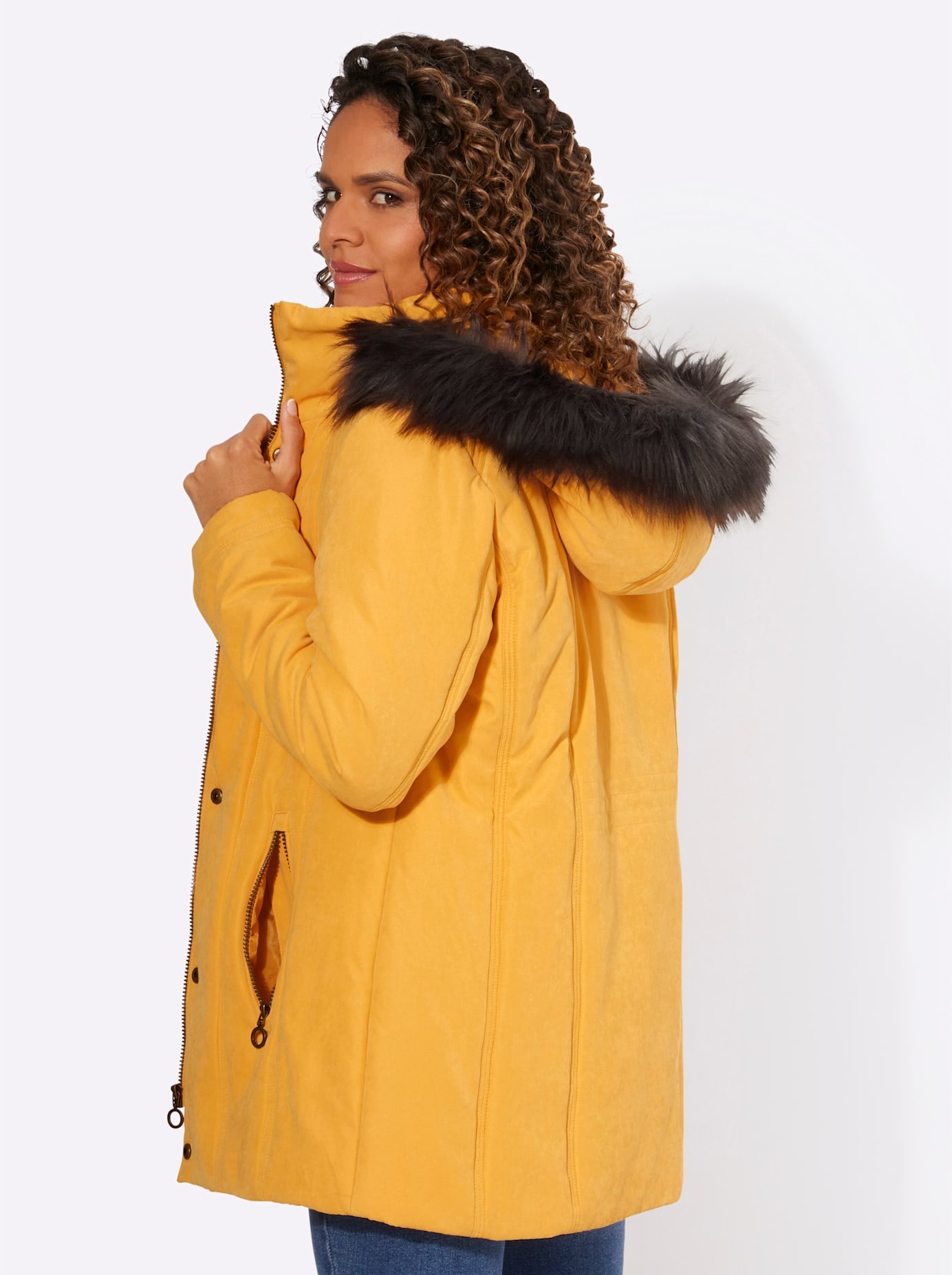 Casual Looks Langjacke, mit Kapuze