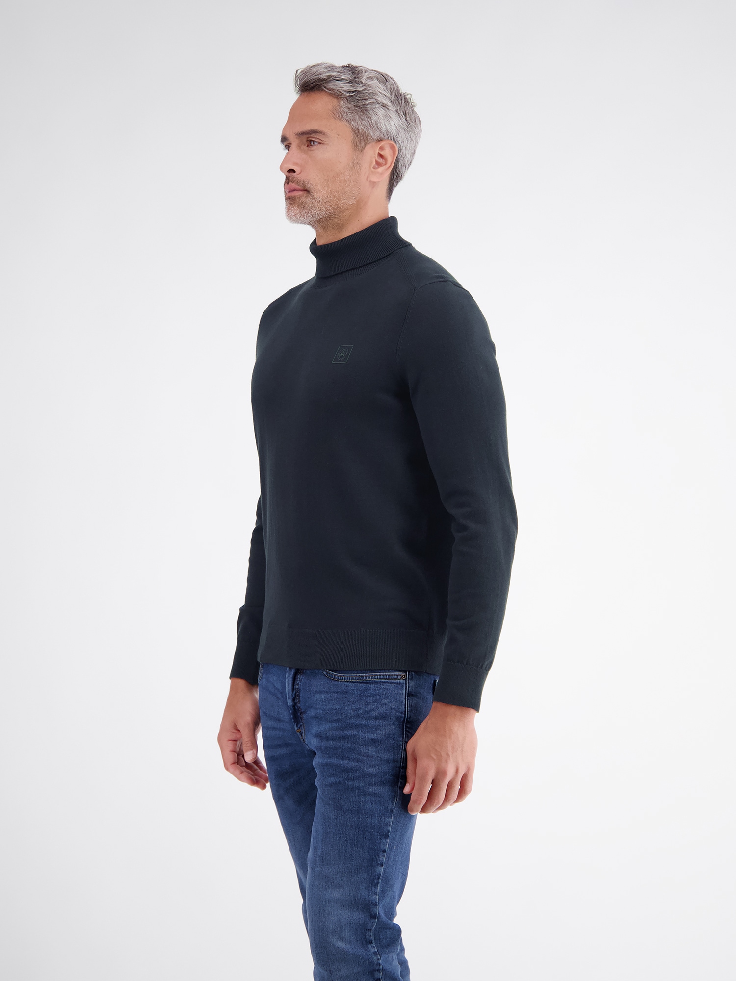 LERROS Rollkragenpullover »Eleganter Strickpullover mit Rollkragen aus reiner Baumwolle«