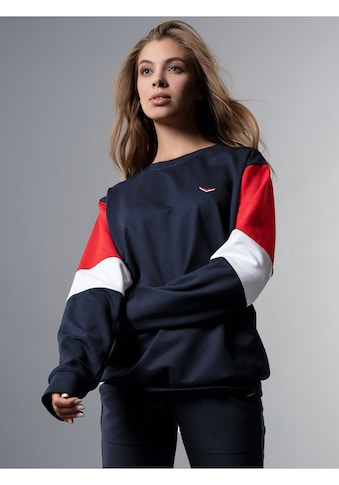Sweatshirt »TRIGEMA Sweatshirt mit kontrastfarbigen Elementen«