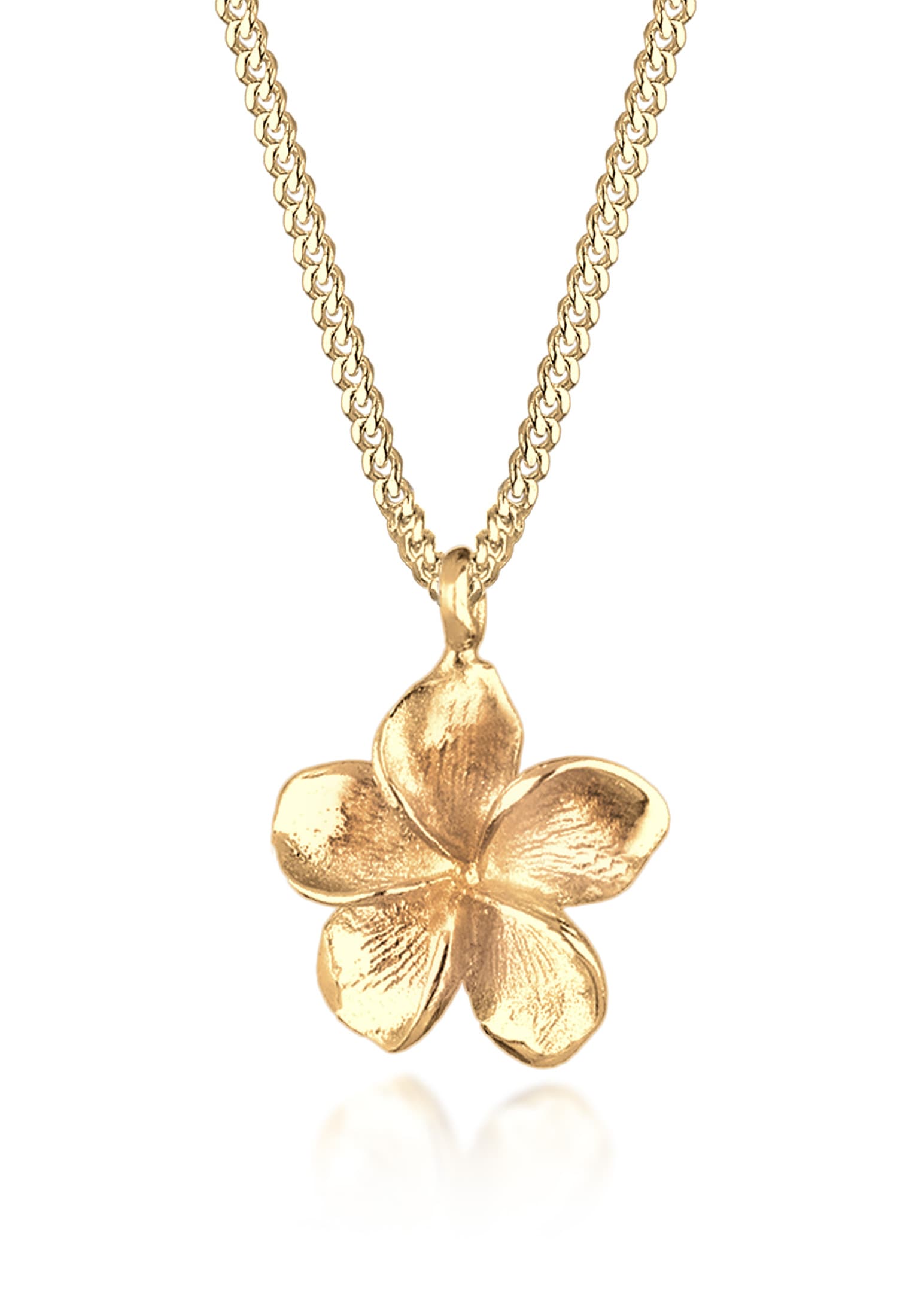 Elli Kette mit Anhänger »Halskette Frangipani Blüte 925 Silber«