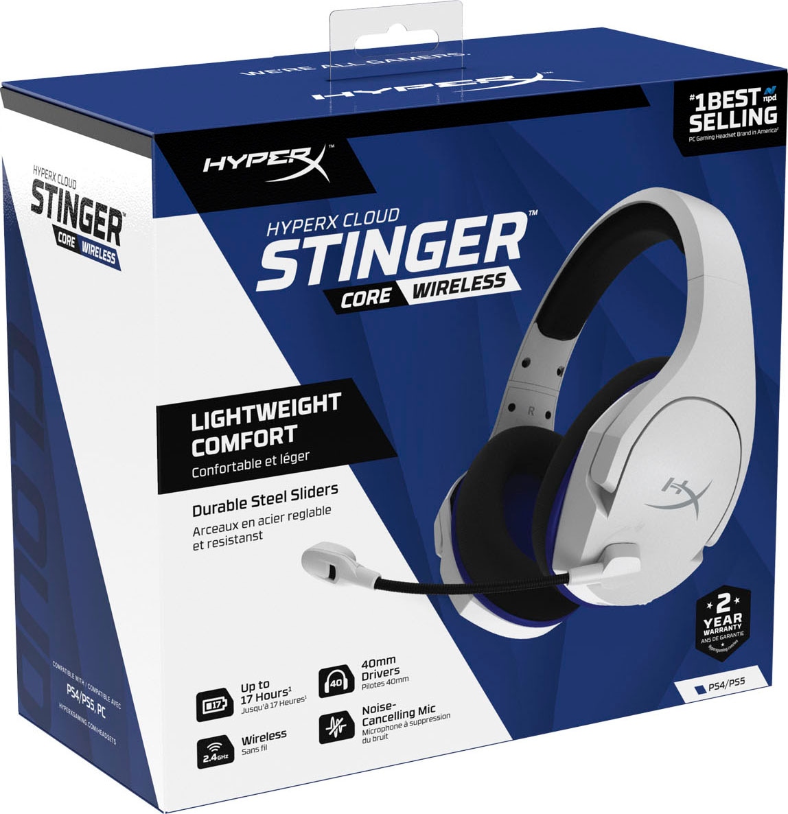 HyperX Gaming-Headset »Cloud Stinger Core Wireless«, Bluetooth, Rauschunterdrückung