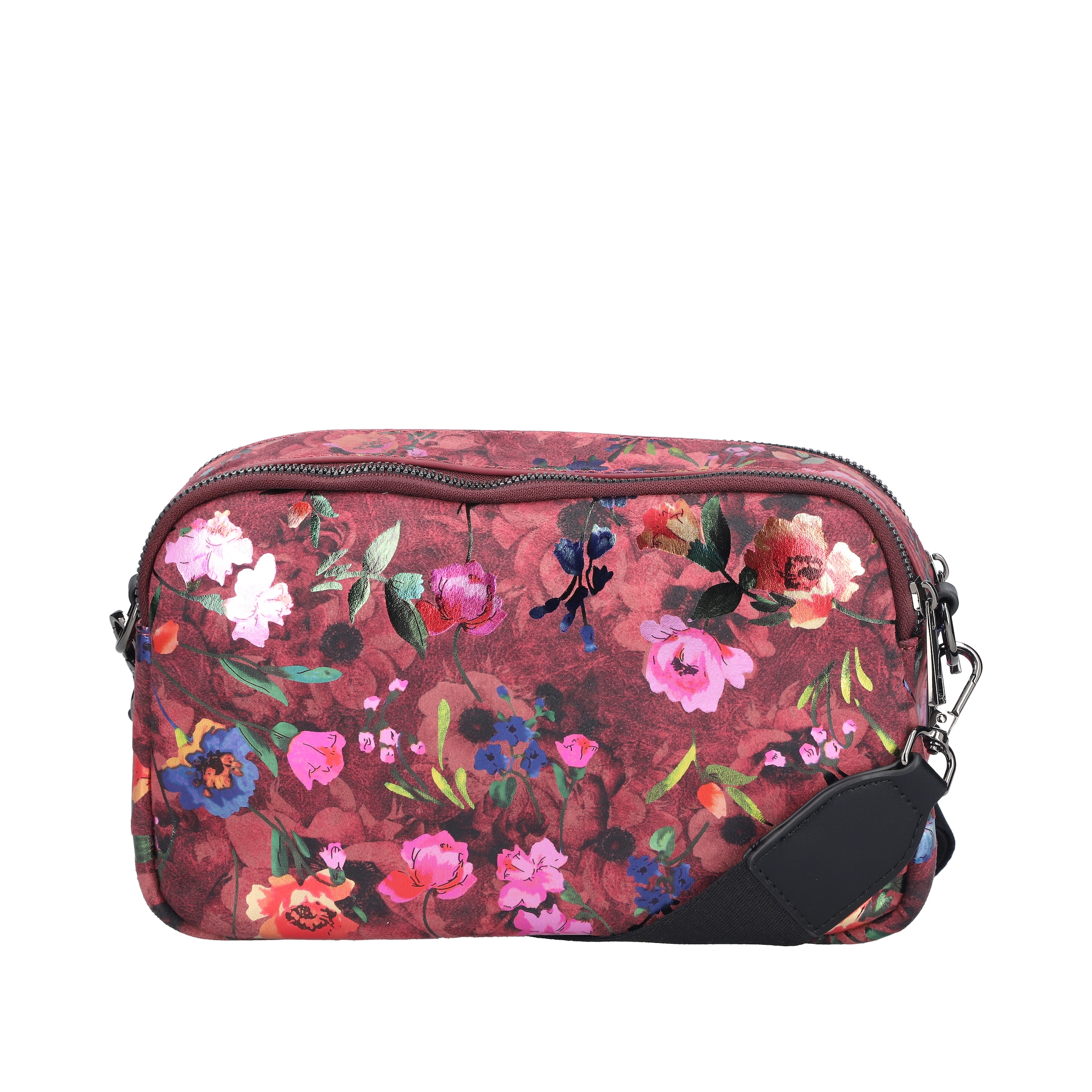 Rieker Umhängetasche Damen Schultertasche, Handtasche mit zwei Reißverschlüssen