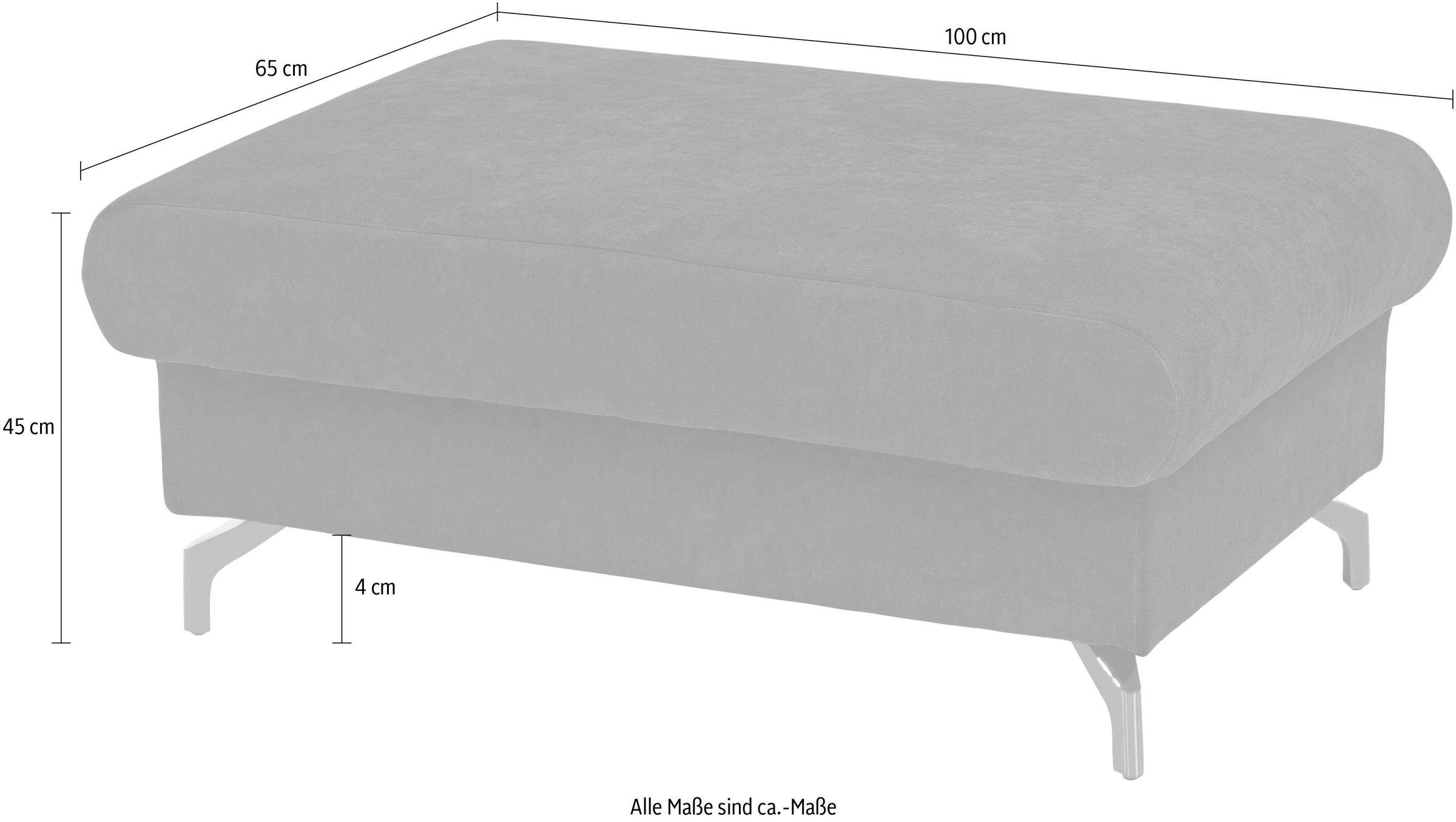 COTTA Polstergarnitur »Komaris L-Form«, (Set), Set bestehend aus: Ecksofa mit Kopfteilverstellung & Hocker