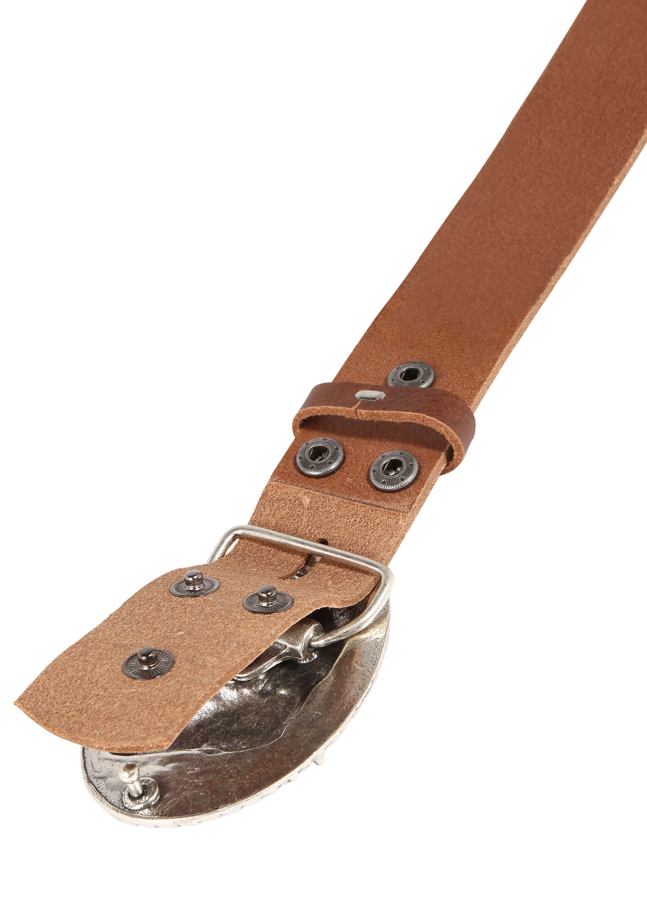 Rettungsring Gürtel Ledergürtel mit austauschbarer Schließe »Pferdekopf Oval«