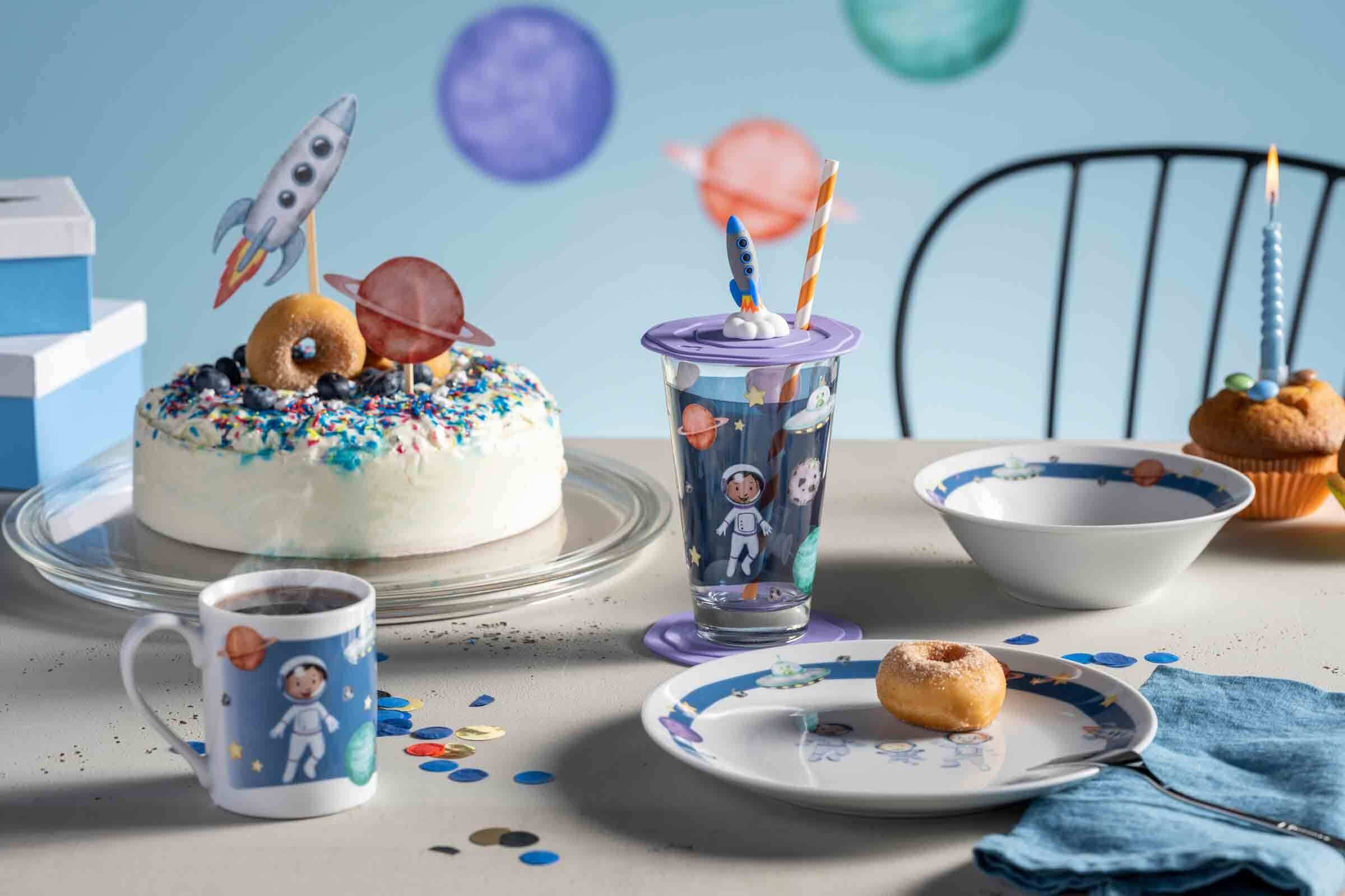 LEONARDO Kindergeschirr-Set »Kindergeschirr Set mit Besteck BAMBINI AVVENTURA« Spülmaschinengeeignet