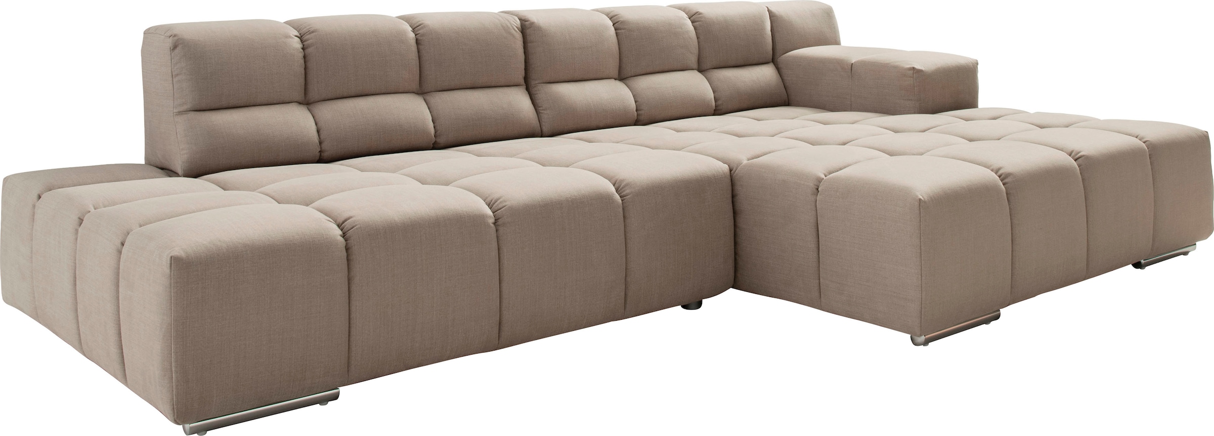 designwerk Ecksofa »Temple, Designsofa trifft hohen Sitzkomfort, L-Form« mit Sitztiefenverstellung
