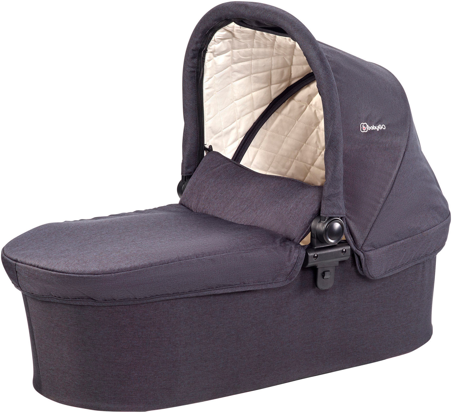 BabyGo Kombi-Kinderwagen »Style - 3in1, schwarz«, inkl. Babyschale mit Adaptern u. Wickeltasche