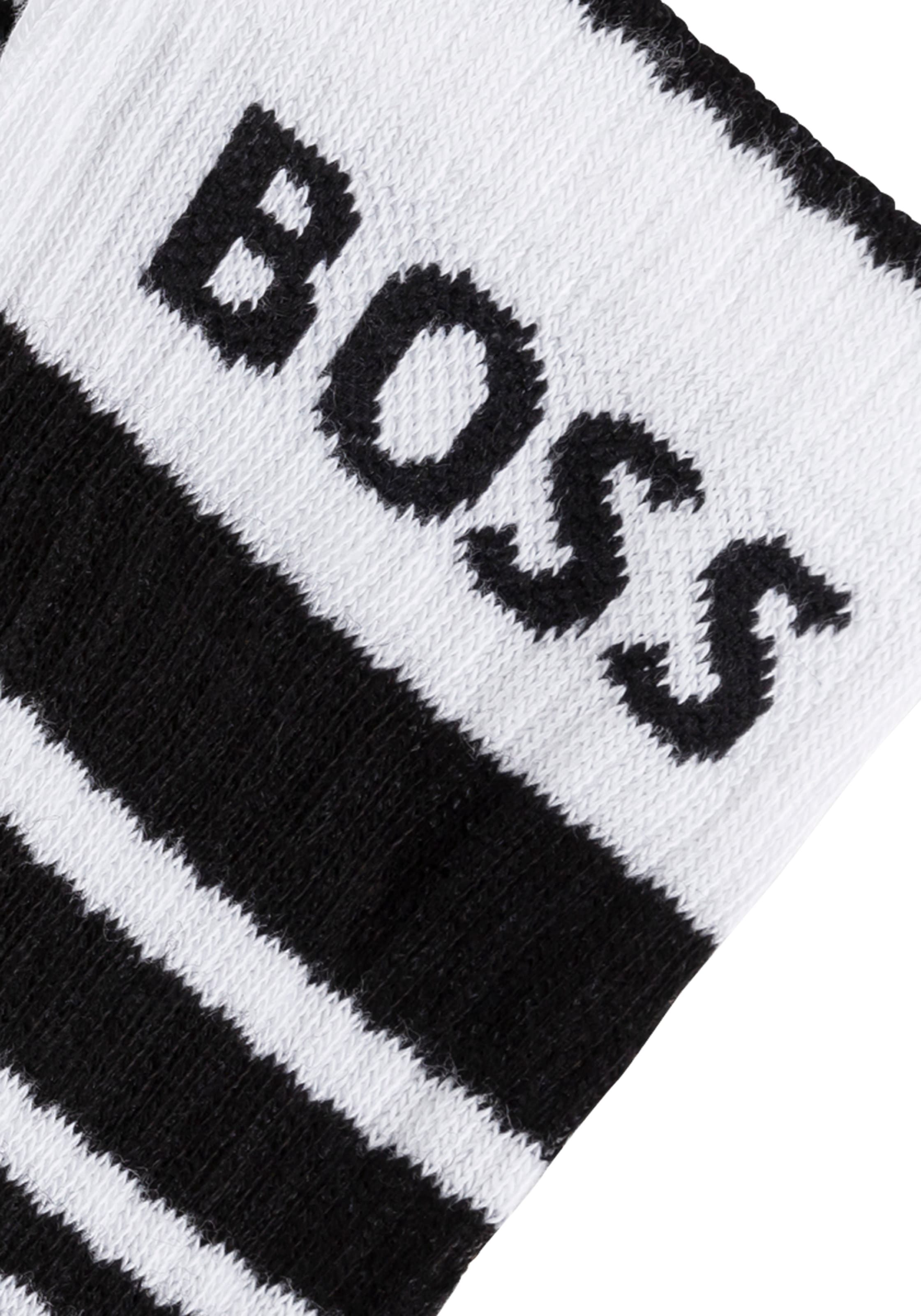 BOSS Freizeitsocken »3P QS Rib Stripe CC«, (Packung, 3 Paar), mit BOSS Logo