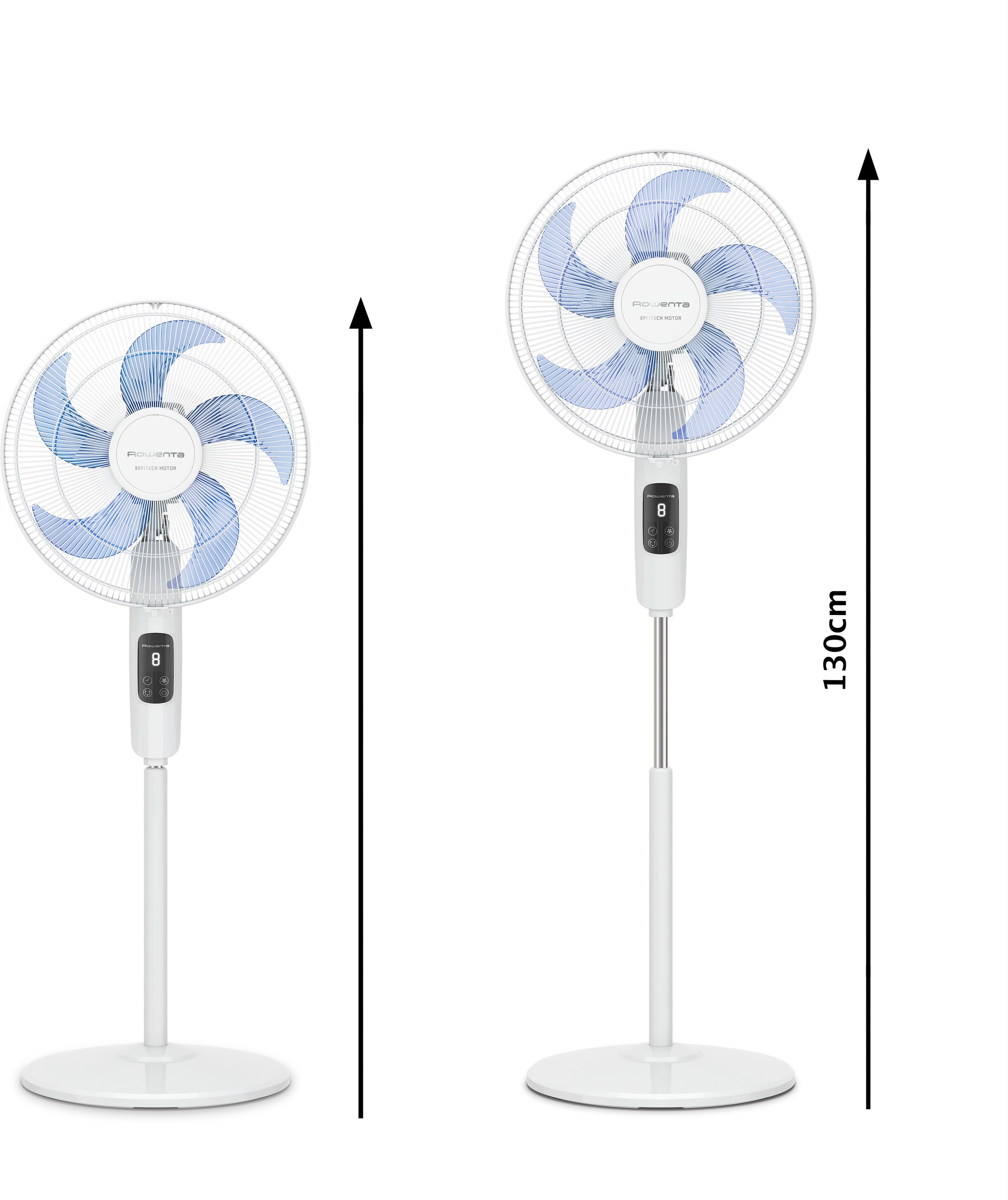 Rowenta Standventilator »VU5450 Turbo Silence«, 40 cm Durchmesser, 35 dB(A), 8 Geschwindigkeiten, Fernbedienung, digitaler 8 h Timer