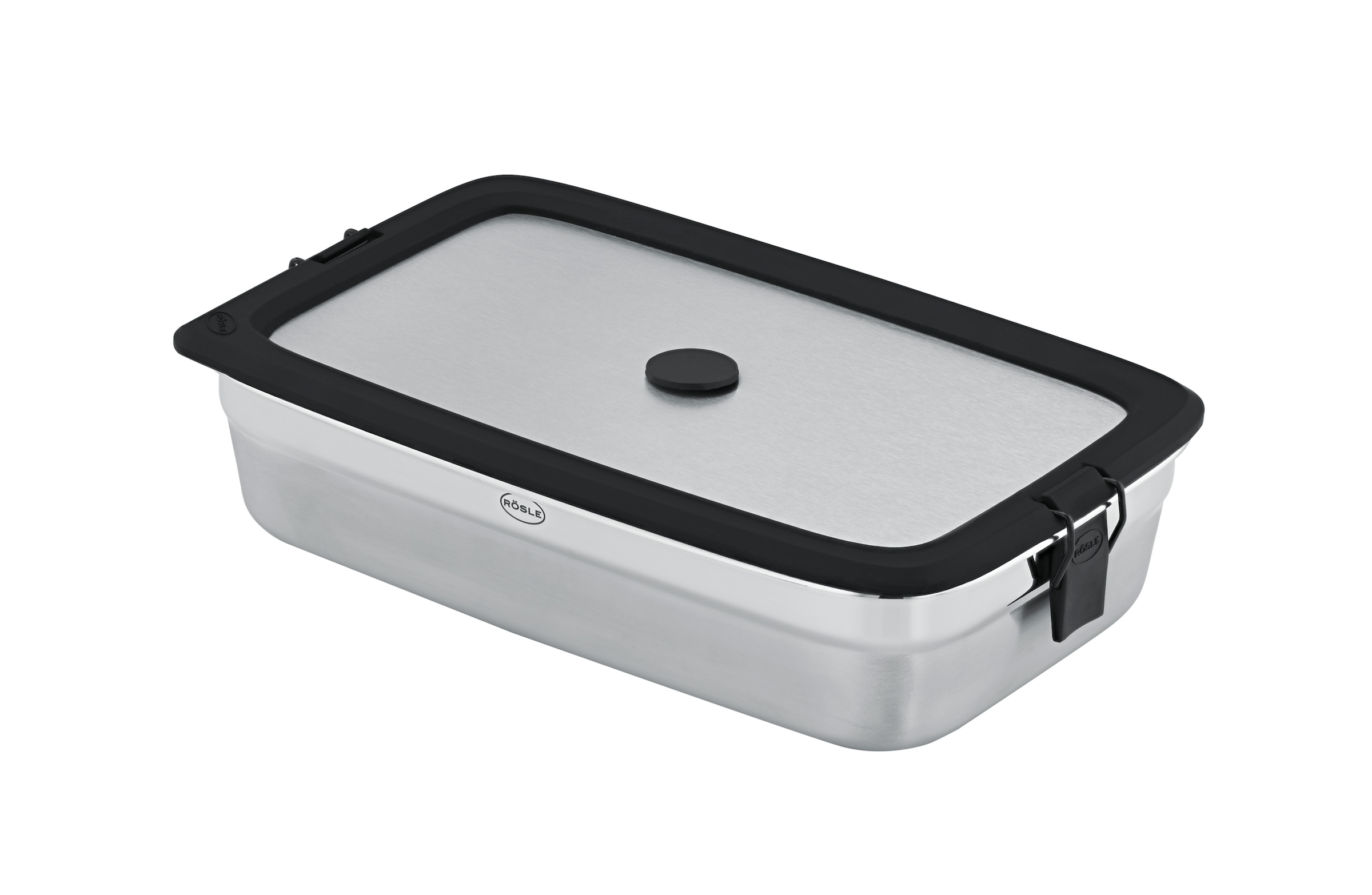 RÖSLE Deckel »Edelstahldeckel FLEXX 2GO 1,5 L eckig mit Clips« Deckel für 1,5 L Dose FLEXX 2GO