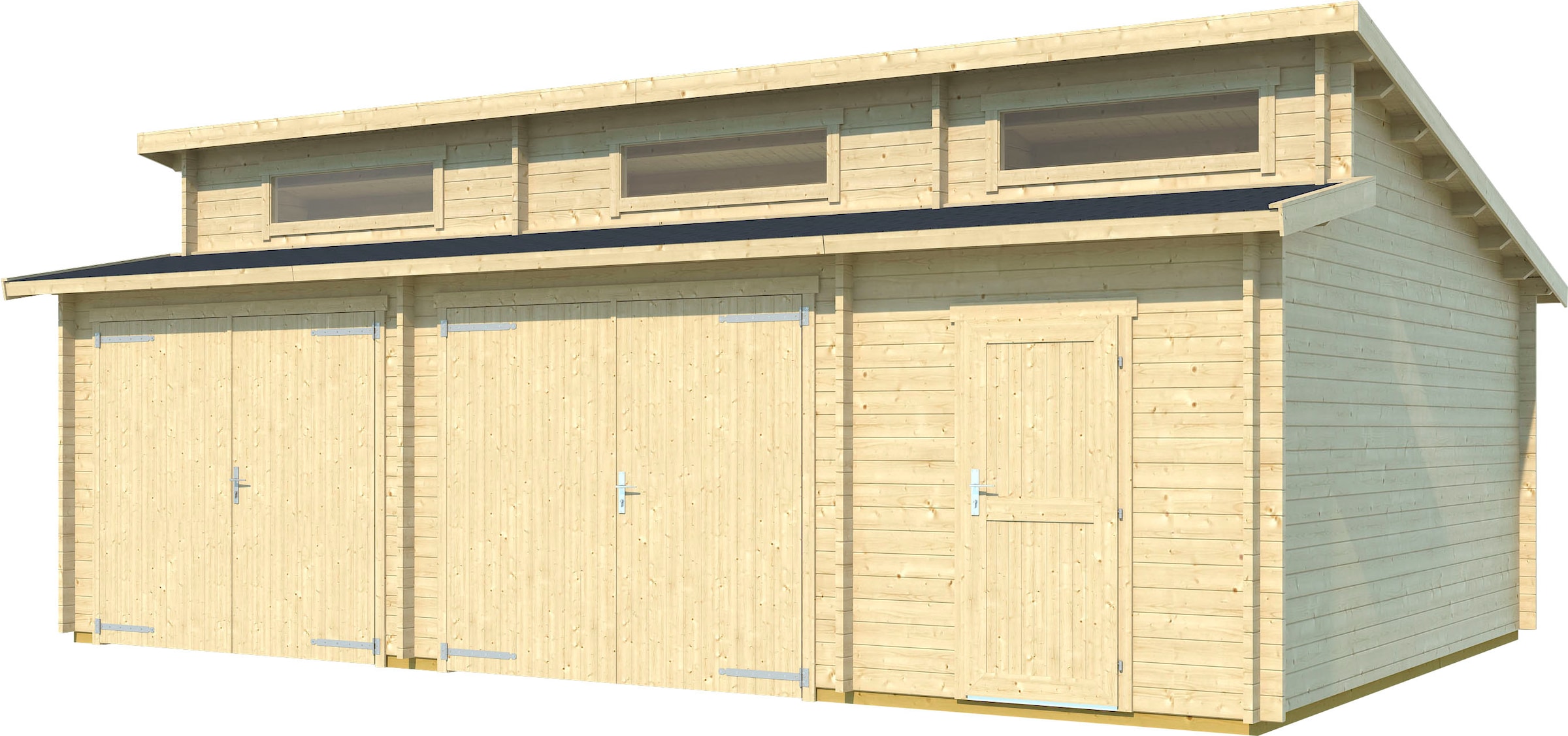LASITA MAJA Garage »Hawaii«, (Set, Für 2 Fahrzeuge geeignet), Garage + 2  Holztoren online kaufen | mit 3 Jahren XXL Garantie