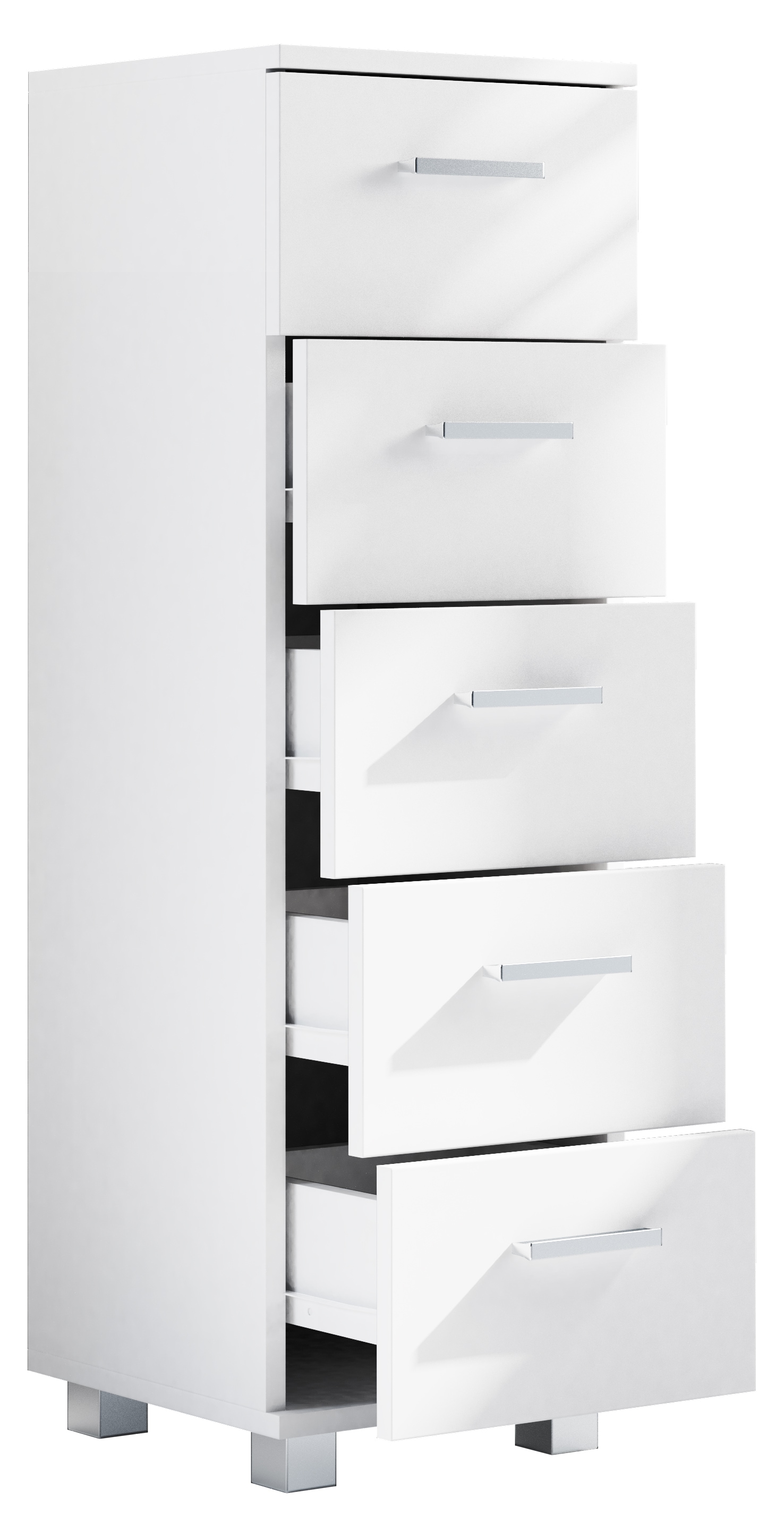 VCM Midischrank »Holz Badmöbel Schubladen Badschrank Kommode Zalo M« 1 Stk. tlg.