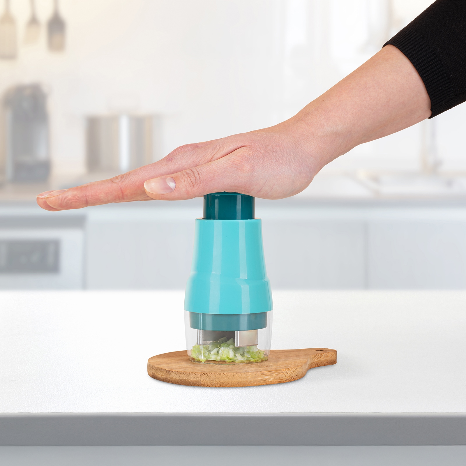 Genius Gemüseschneider »Genius Minis, Kombi-Set inkl. Edelstahl-Schüsseln, Set 19-tlg.« 3 Schüsseln mit Deckel, Multihacker, Multischneider, Spiralschneider