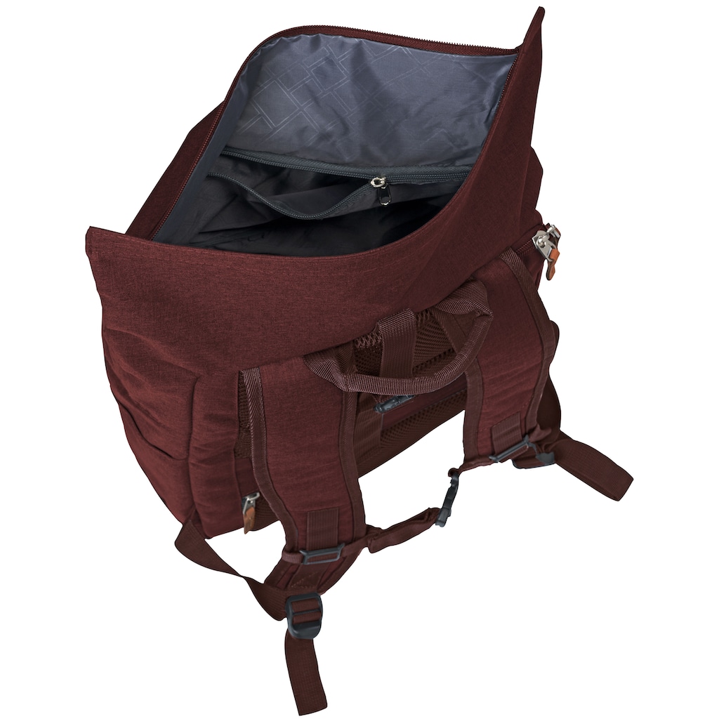 travelite Laptoprucksack »Basics Rollup, bordeaux«