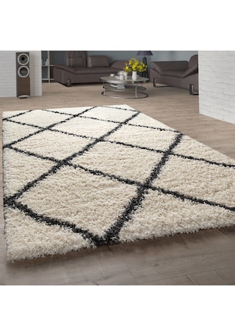 Paco Home Hochflor-Teppich »Kalmar 441«, rechteckig, Scandi Design, Rauten Muster,... kaufen