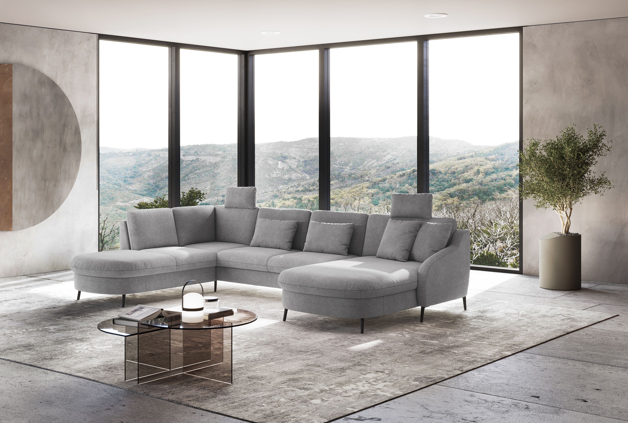 sit&more Wohnlandschaft »Soul U-Form«, wahlweise mit Bettfunktion und Bettkasten oder Schubkasten