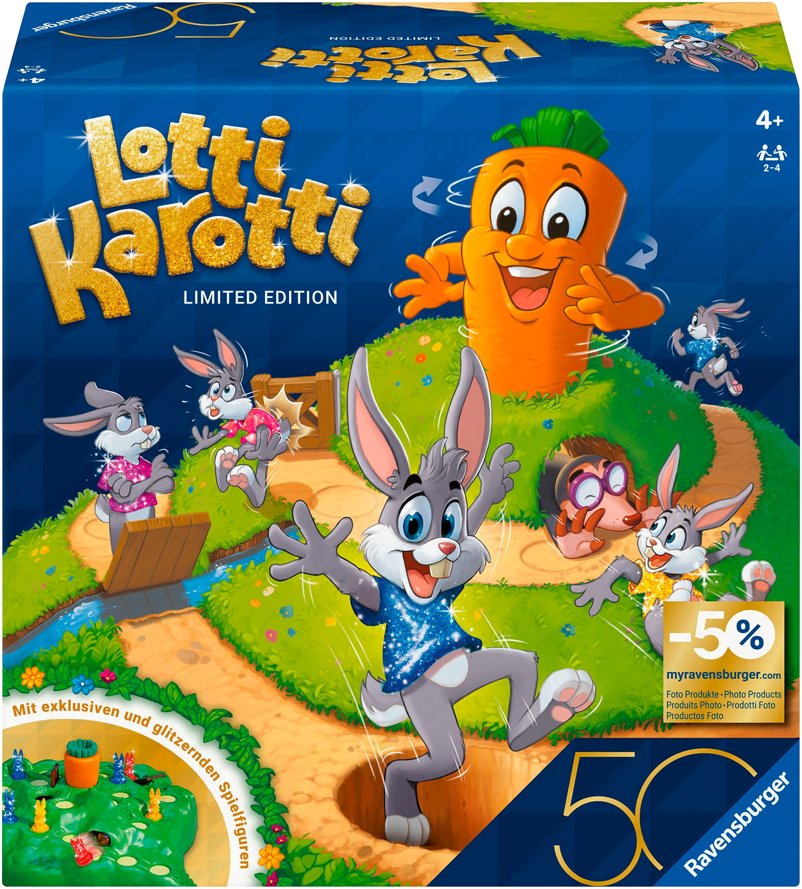 Spiel »Lotti Karotti - Sonderausgabe 50 Jahre blaues Dreieck«, Made in Europe, FSC® -...