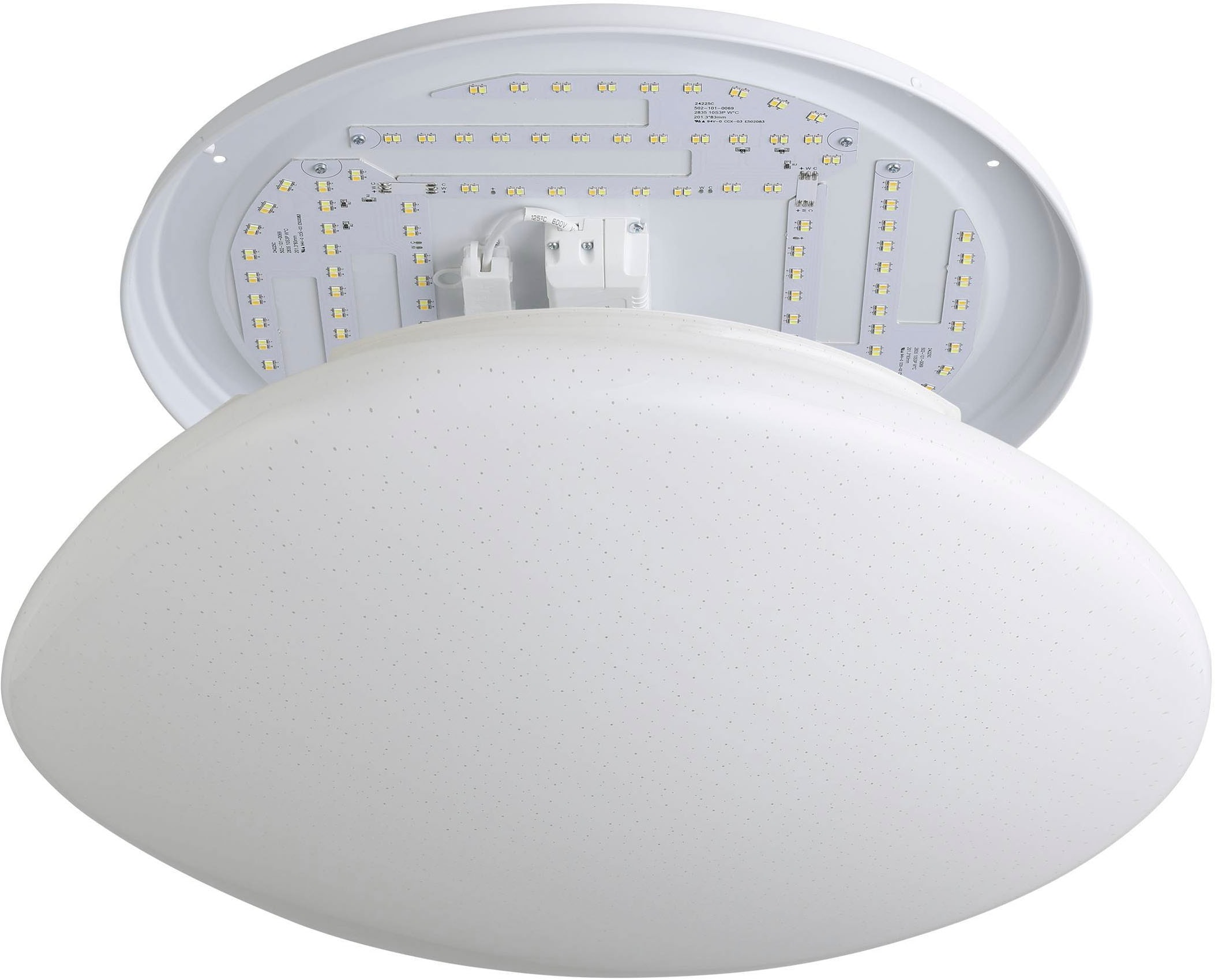 EGLO Deckenleuchte »Sileras Deckenlampe, Sternhimmel-Effekt, Stahl und Kunststoff, Lampe« LED-Modul 1 Stk. Kaltweiß | Neutralweiß | Warmweiß Wand-/Deckenleuchte - H8,5 x Ø45 cm - weiß - 20,5W inkl.