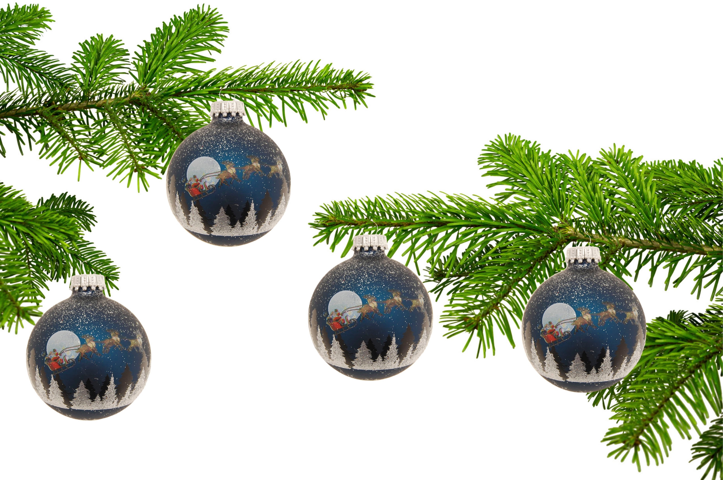 Krebs Glas Lauscha Weihnachtsbaumkugel »Spirit of Christmas, 7 cm«, (Set, 4  St.), Weihnachtsdeko, Christbaumschmuck, Christbaumkugeln aus Glas online  kaufen