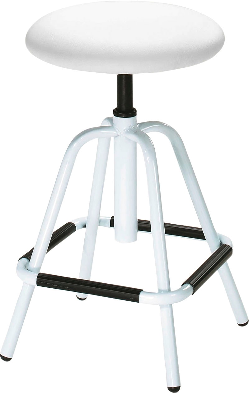 Mayer Sitzmöbel, Drehhocker »1202« 1 Stk. tlg. Drehhocker 1202, Polarweiß, 100% Polyesterstrick mit Beschichtung 100% Vinyl, B/H/T: 34 cm x 58 cm x 34