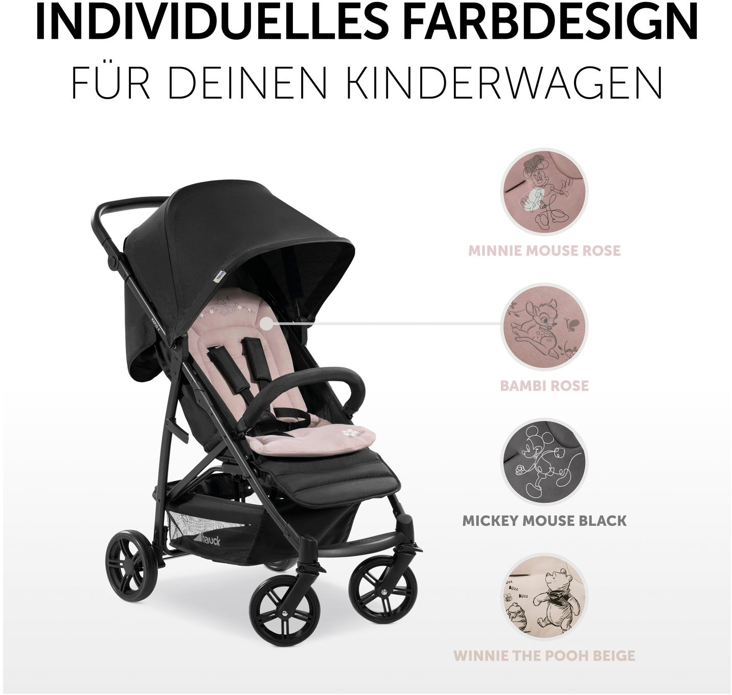 Hauck Kinderwagen-Sitzauflage »Seat Liner, Bambi Rose«