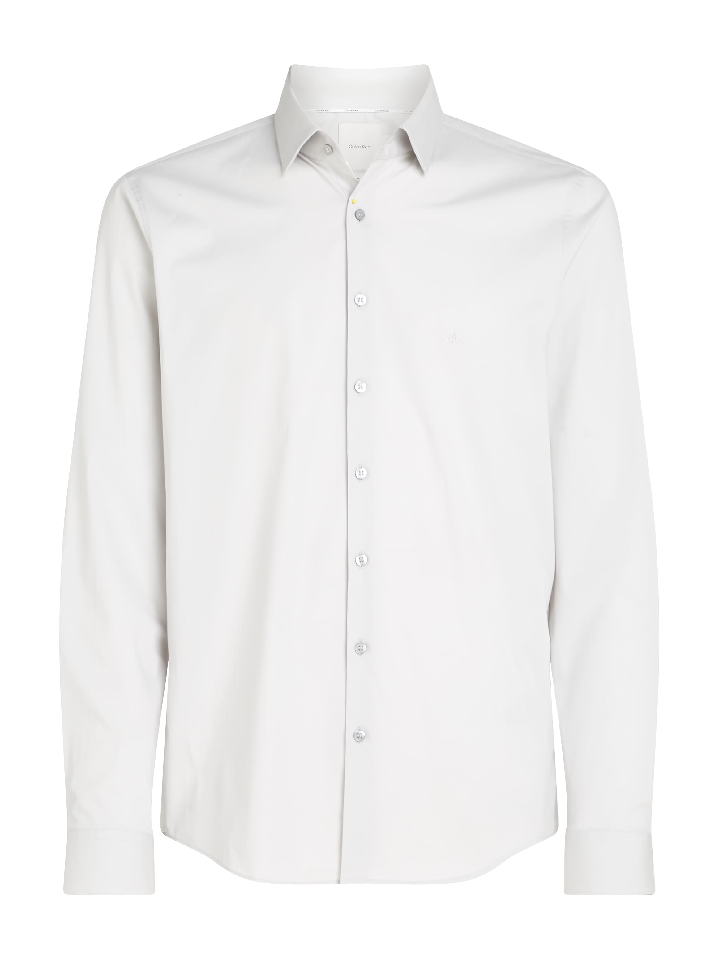 Calvin Klein Businesshemd »POPLIN STRETCH SLIM SHIRT«, mit Kentkragen, Logoprint auf Brusthöhe