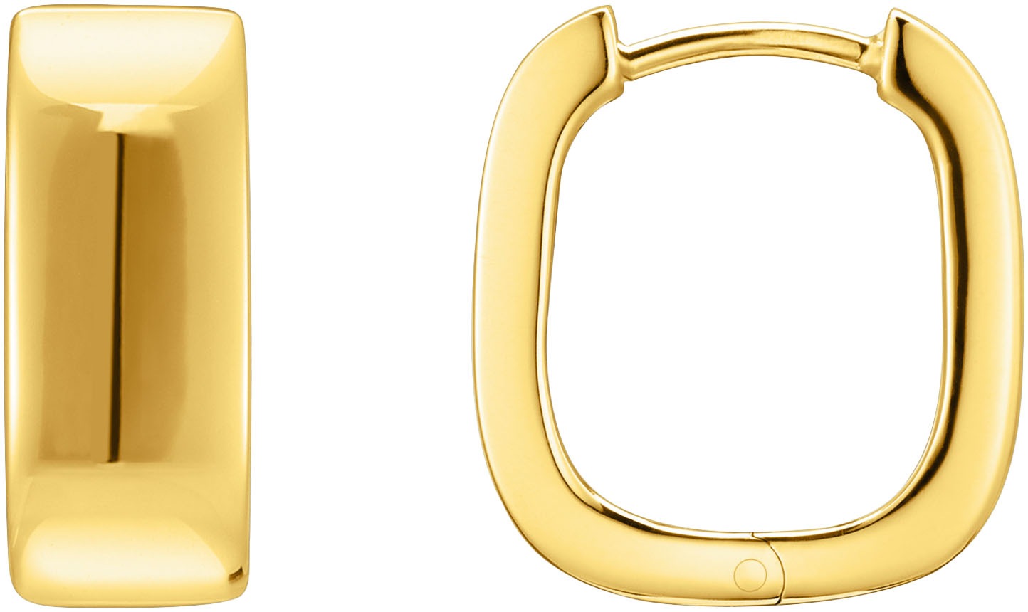 THOMAS SABO Paar Creolen "Schmuck Silber 925 Ohrringe mit eckiger Form"
