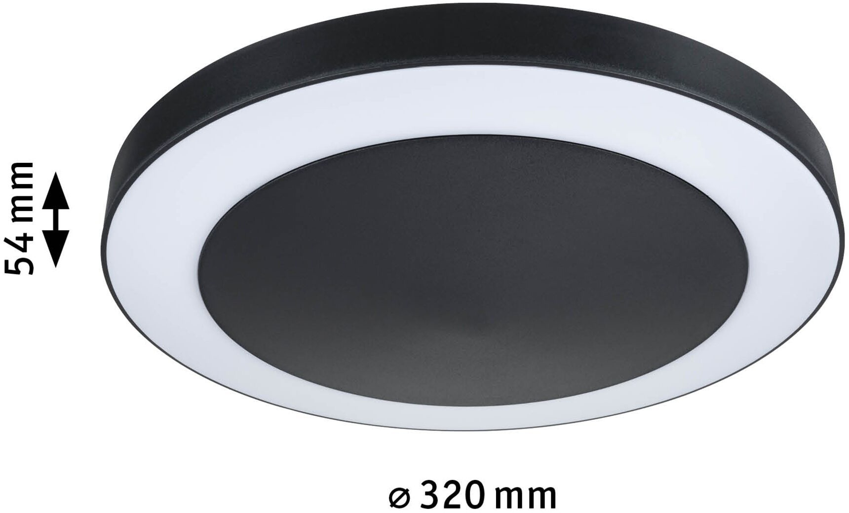 Paulmann Deckenleuchte »Circula«, 1 flammig, Deckenlampe, nickel-matt, 22,5 cm, warmweiß, Deckenleuchte, Lampe