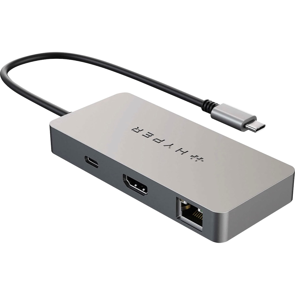 Hyper Adapter »5-Port USB-C Hub«, USB-C zu USB Typ C-HDMI-RJ-45 (Ethernet)-USB Typ A