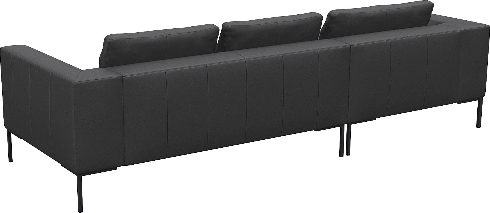 FLEXLUX Ecksofa »Loano, toller Sitzkomfort, L-Form«, modernes Sofa, frei im Raum stellbar, lose Kissen, Kaltschaum im Sitz