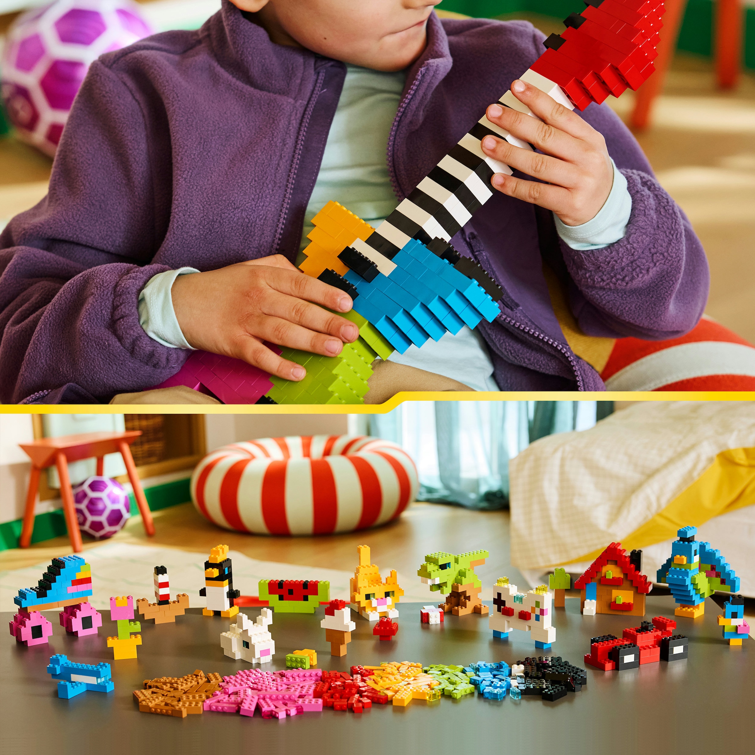 LEGO® Konstruktionsspielsteine »Kreative Bunte Steine (11045), LEGO Classic« Made in Europe