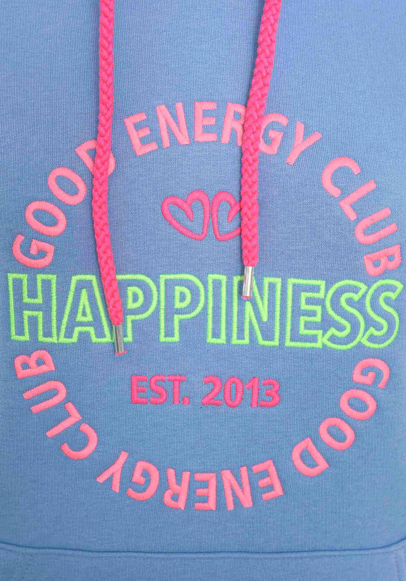 Zwillingsherz Hoodie »"Good Vibes"«, gestickter Schriftzug, Kapuze, Langarm, Kängurutasche, Kordelzug
