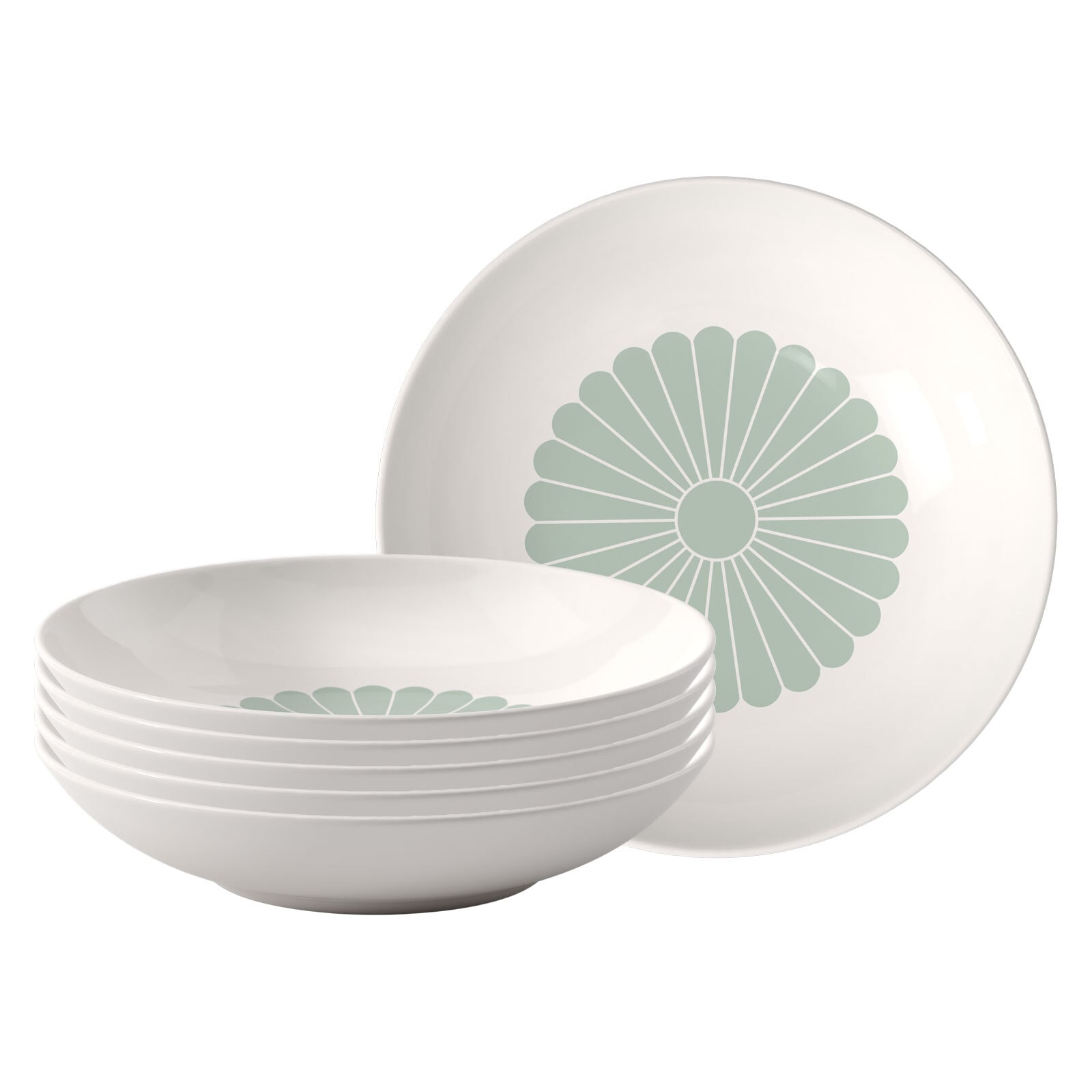 Villeroy & Boch Pastateller "Pastaschalen Fleur Couleur ø 24 cm 6er Set"