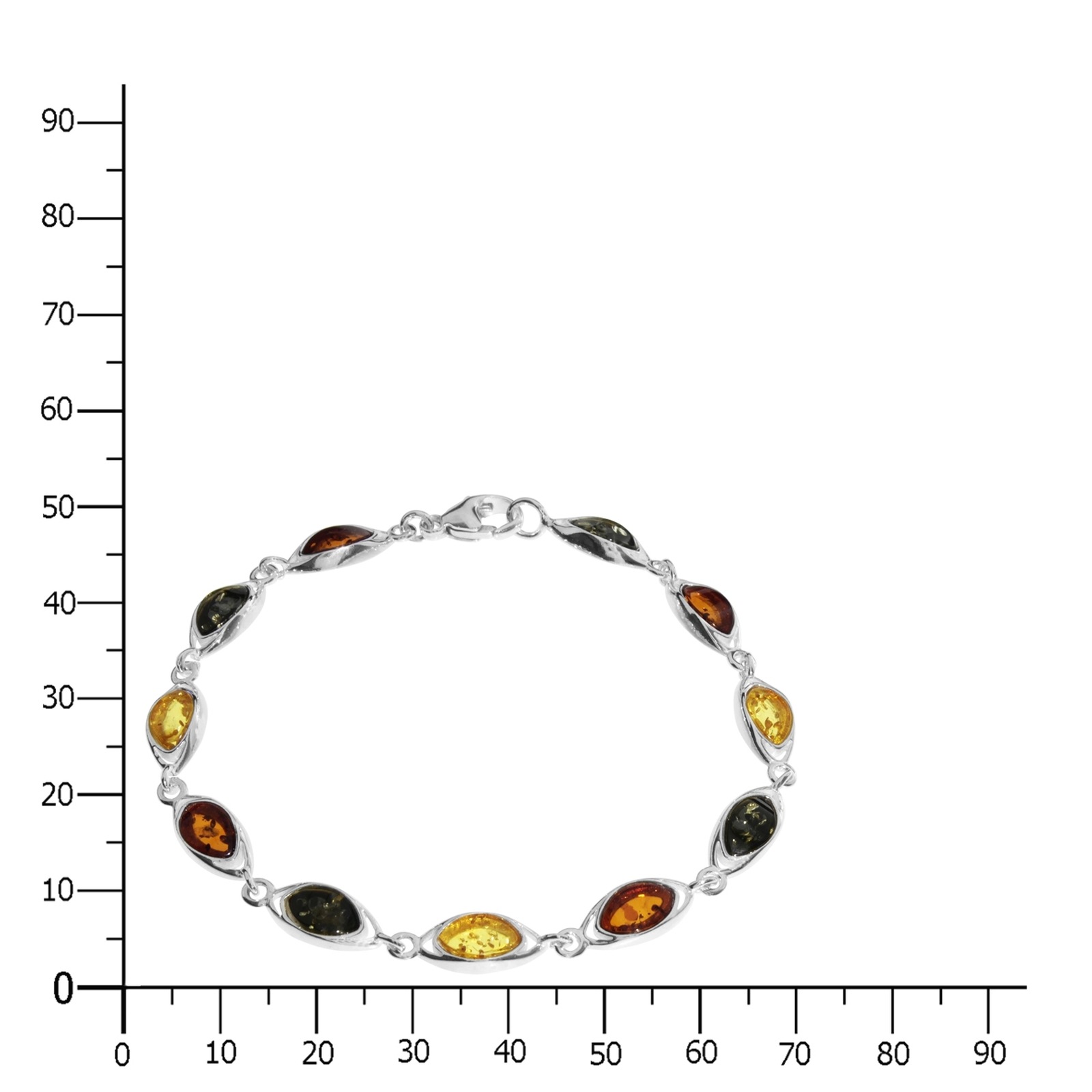 OSTSEE-SCHMUCK Armband »- Telia - Silber 925/000 - Bernstein«