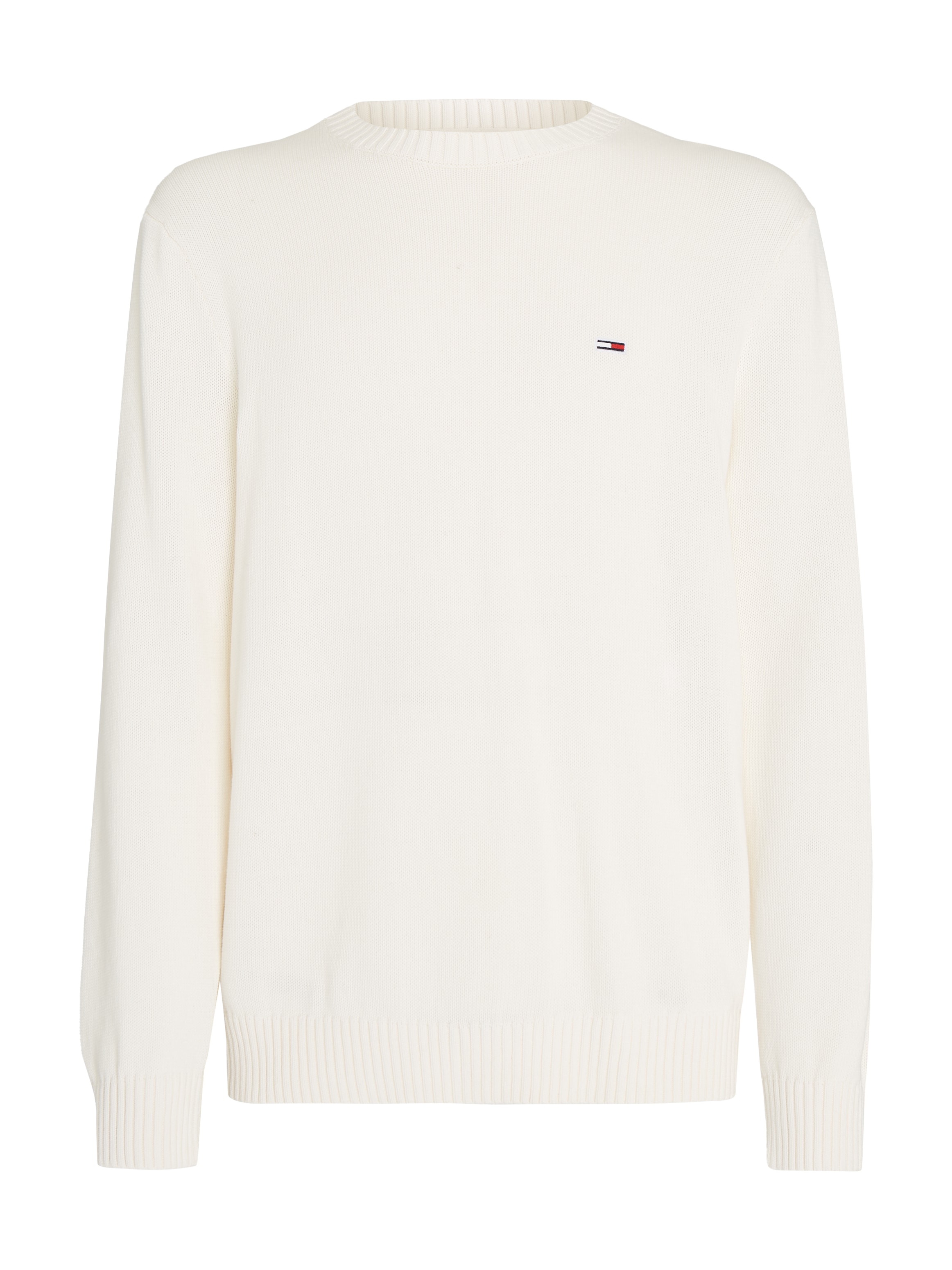 Tommy Jeans Strickpullover »TJM SLIM ESSNTLS C-NECK SWEATER«, mit Markenlogo auf der Brust