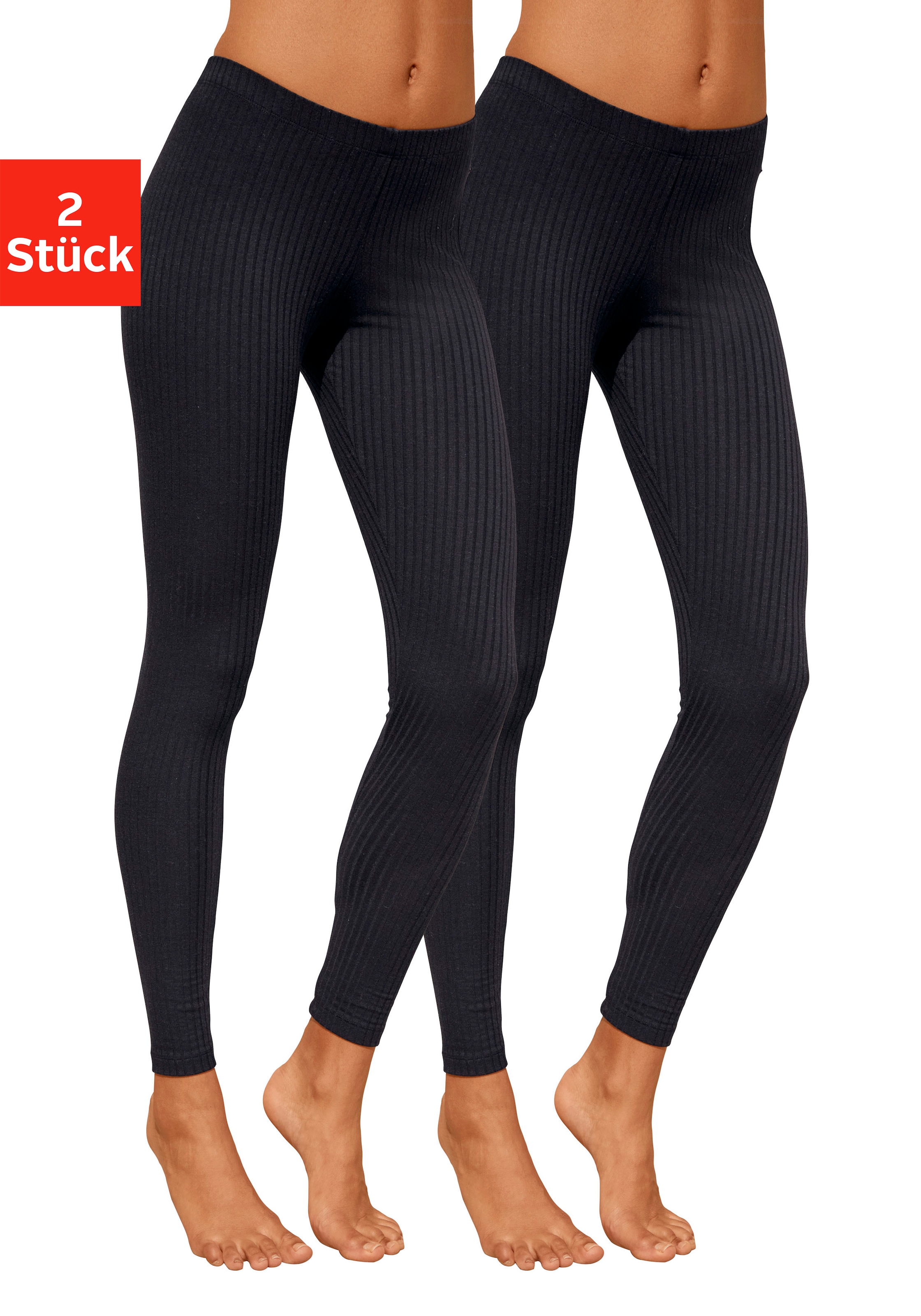 Leggings, (2er-Pack), im Doppelpack