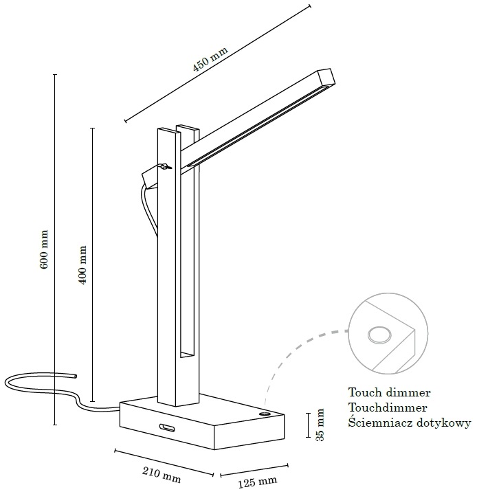 Dimmer, Jahren flammig-flammig, kaufen mit Eichenholz, 24V-LED- Light Modul, XXL online | 1 Touch Tischleuchte mit 3 Garantie SPOT »TUKAN«, integriertes Flexibel