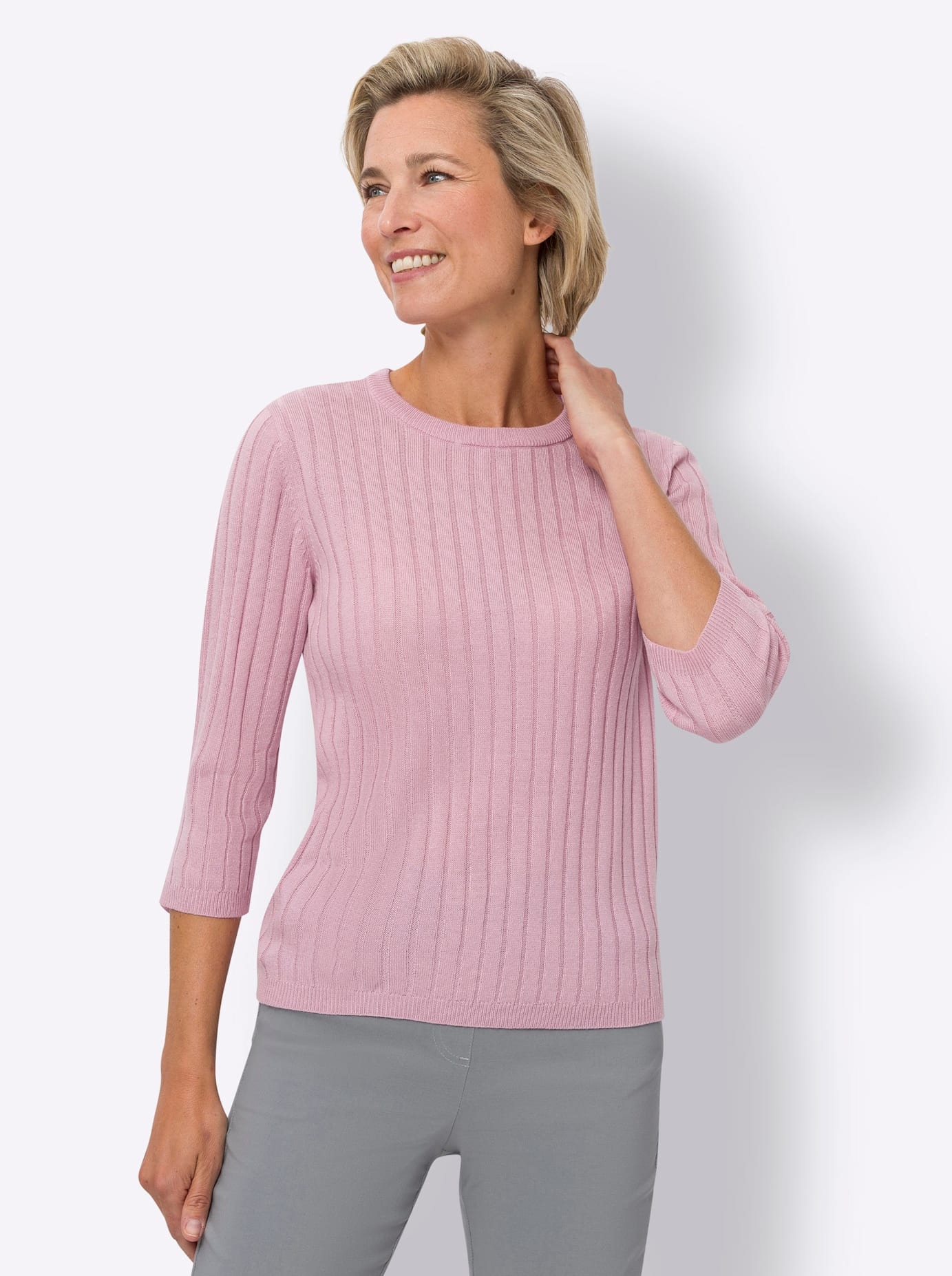 Classic Basics 3/4 Arm-Pullover »Rundhals-Pullover«