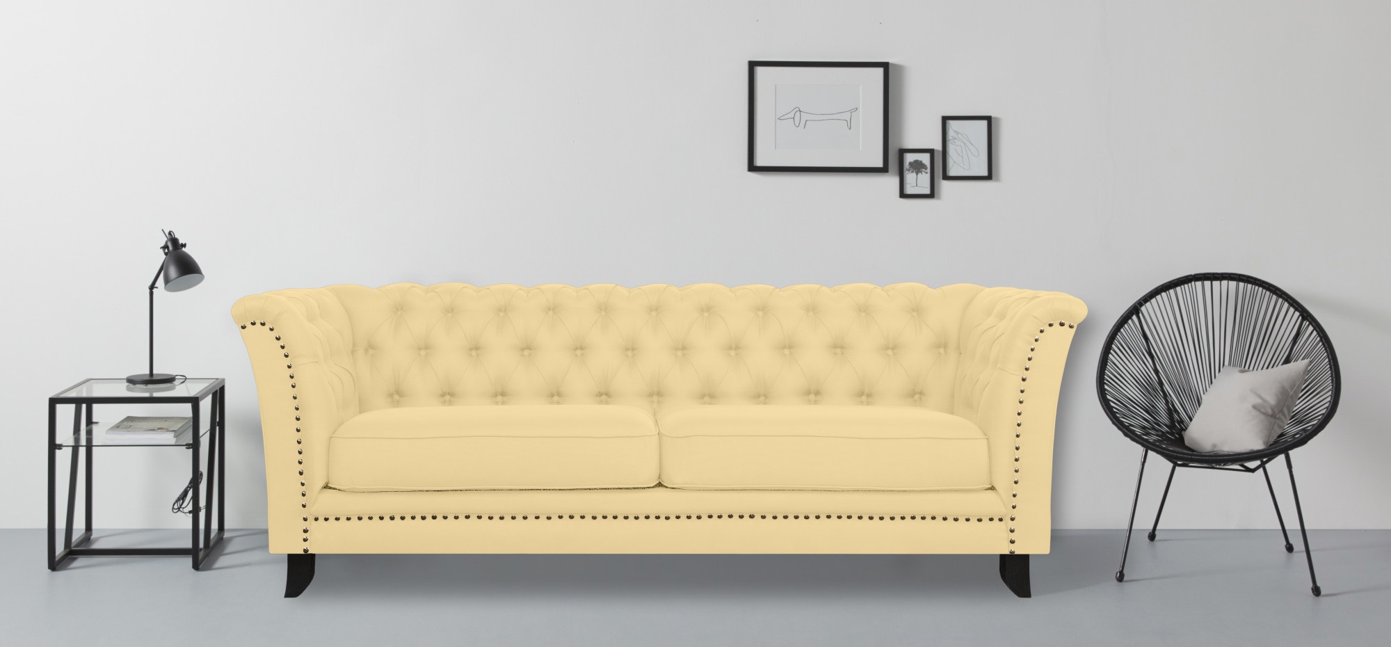 Leonique 3-Sitzer »Lynelle«, Chesterfield Design mit typischer Knopfheftung und... kaufen