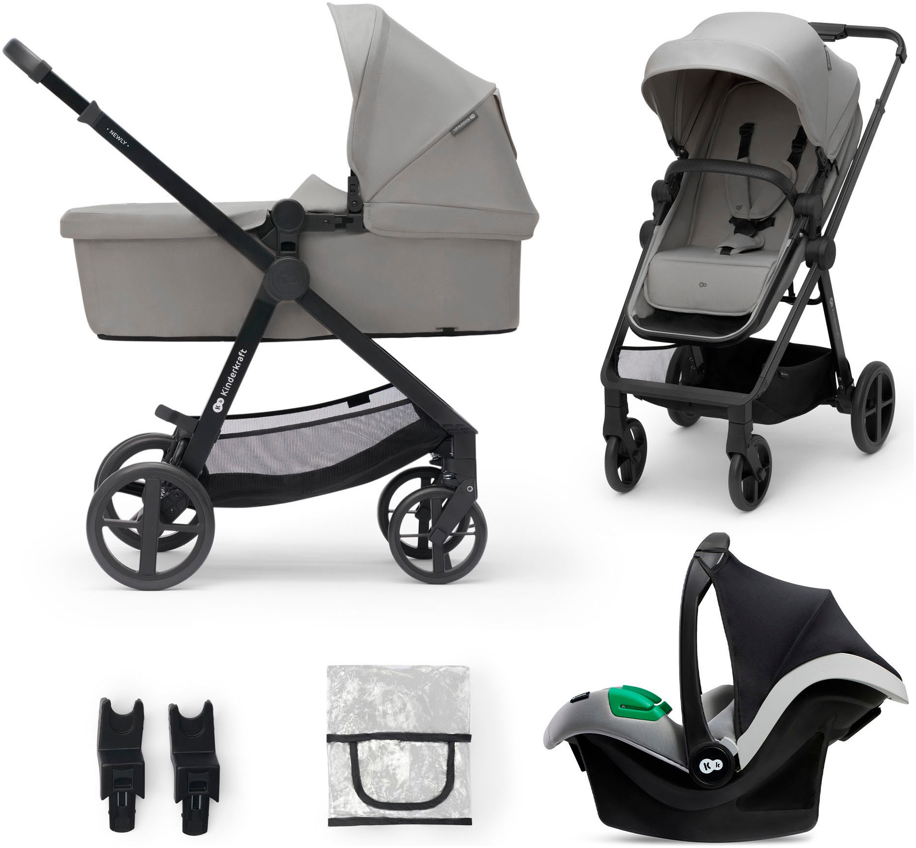 Kinderkraft Kombi-Kinderwagen "NEWLY 3IN1 MINK PRO" 22 kg