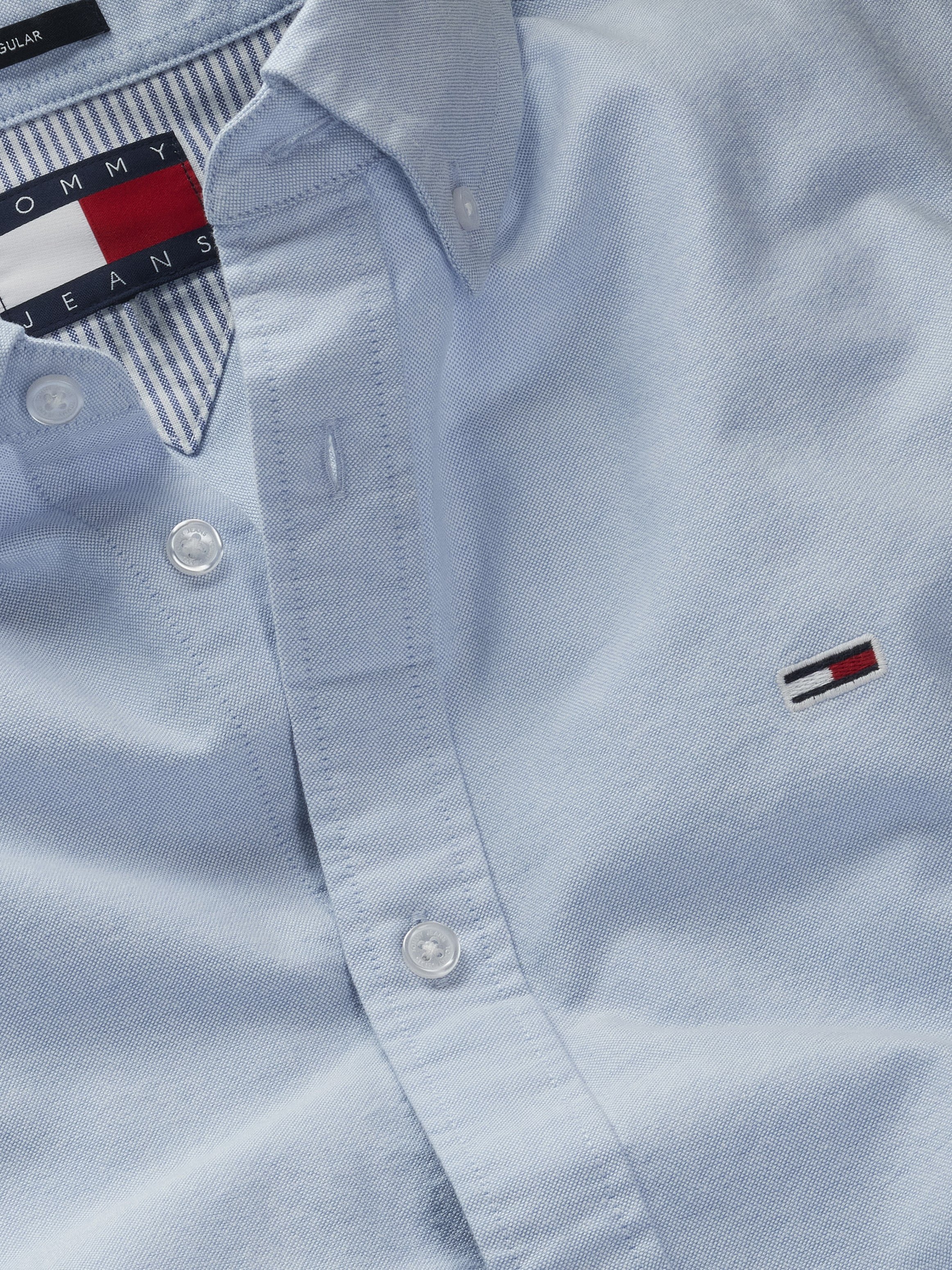 Tommy Jeans Plus Langarmhemd »TJM REG OXFORD SHIRT EXT«, in Großen Größen, Logostickerei, Button-down-Kragen