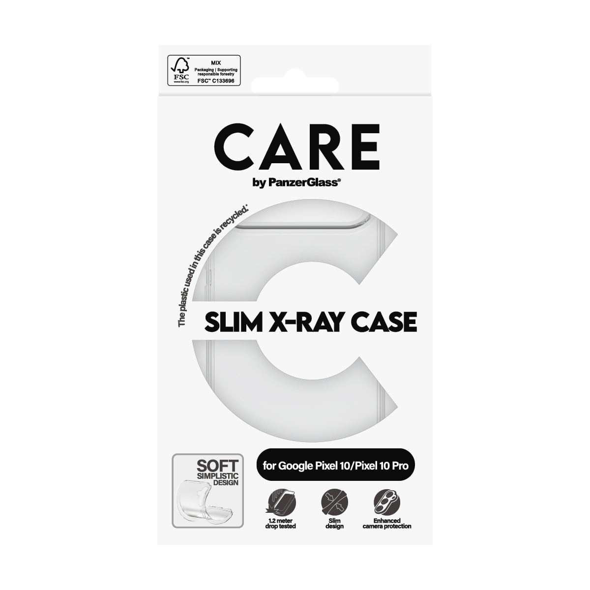 CARE by PanzerGlass Handyhülle »Slim X-Ray Case für Google Pixel 10/10 Pro« Google Pixel 10 | Google Pixel 10 Pro Backcover, Schutzhülle, Handyschutzhülle, Case, Schutzcase, stoßfest