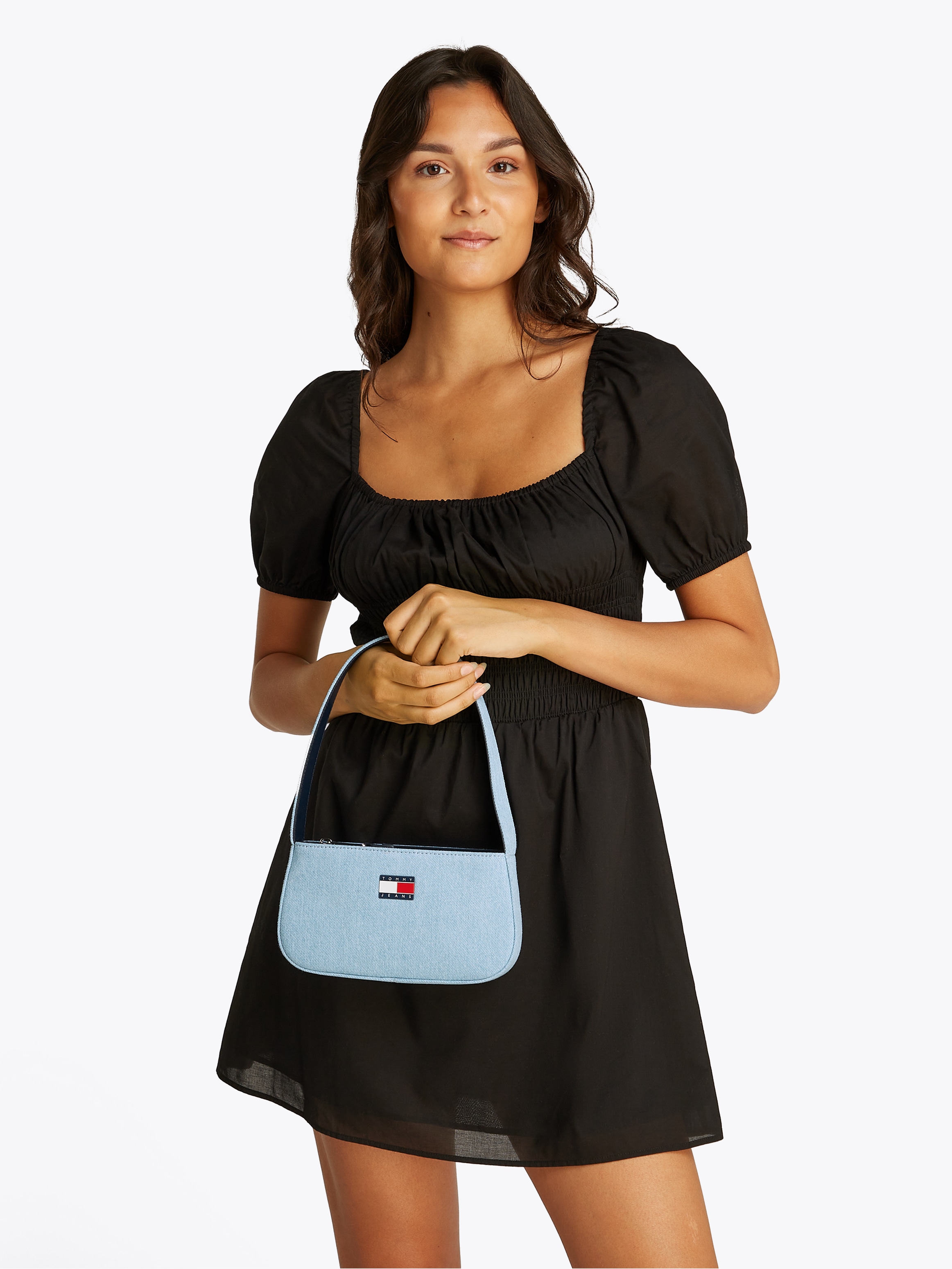 Tommy Jeans Umhängetasche »TJW ESS MUST SHOULDER BAG DENIM«, Damen Henkeltasche, Schultertasche, Mini Bag im Jeanslook