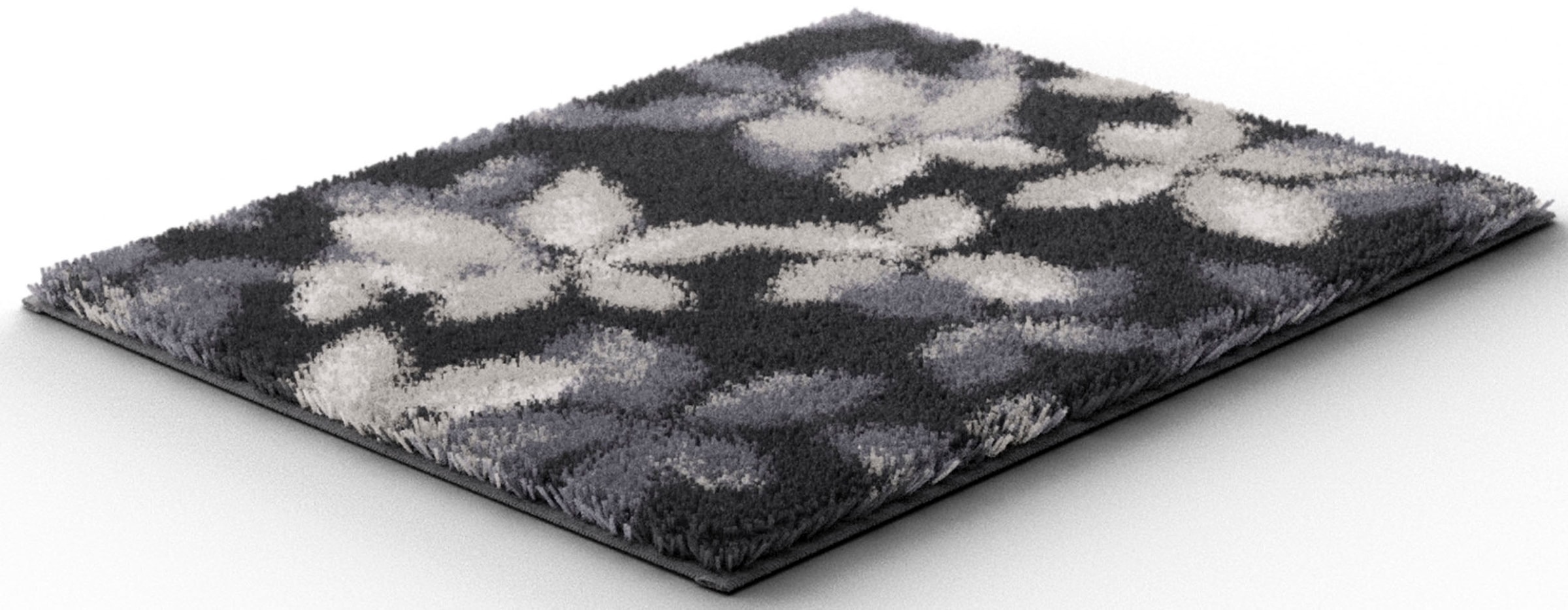 Grund Badematte »Umbria« Höhe 20 mm rutschhemmend beschichtet fußbodenheizungsgeeignet Modernes Blättermuster in Black oder Taupe,  5 Jahre Garantie