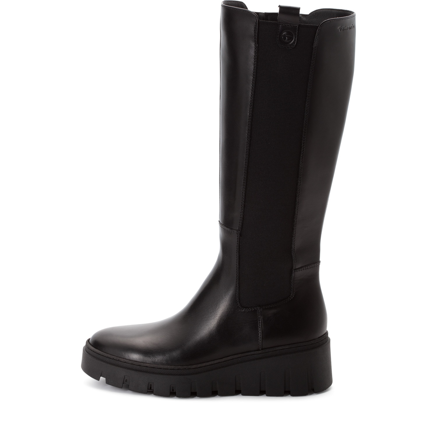 Tamaris Stiefel  Keilabsatz, Langschaftstiefel, breiter Stretcheinsatz außen
